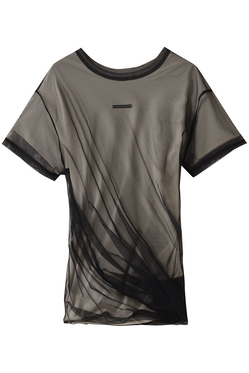 【プランク プロジェクト/PRANK PROJECT】のツイストレイヤードトップ / Twist Layered Top インテリア・キッズ・メンズ・レディースファッション・服の通販 founy(ファニー) 　ファッション　Fashion　レディースファッション　Fashion for Women　トップス・カットソー　Cut & Sew Tops　シャツ・ブラウス・オフィスカジュアル　Elegant Blouses & Button-Ups　ロングTシャツ・Tシャツ　Longline T-Shirts & Tees　カットソー・ベーシックTシャツ　Cut-and-Sewn Tops / Stretch Tees & Basics　インナー　Innerwear　カットソー　Cut and Sewn Top　コンパクト　Compact, Small Size　ショート　Short, Short Length　スリーブ　Sleeve, Long Sleeve / Short Sleeve　チュール　Tulip, Tulip Motif　ドレープ　Drape, Draping Fabric　BLK(ブラック)|ID: prp329100004906995 ipo3291000000036740935