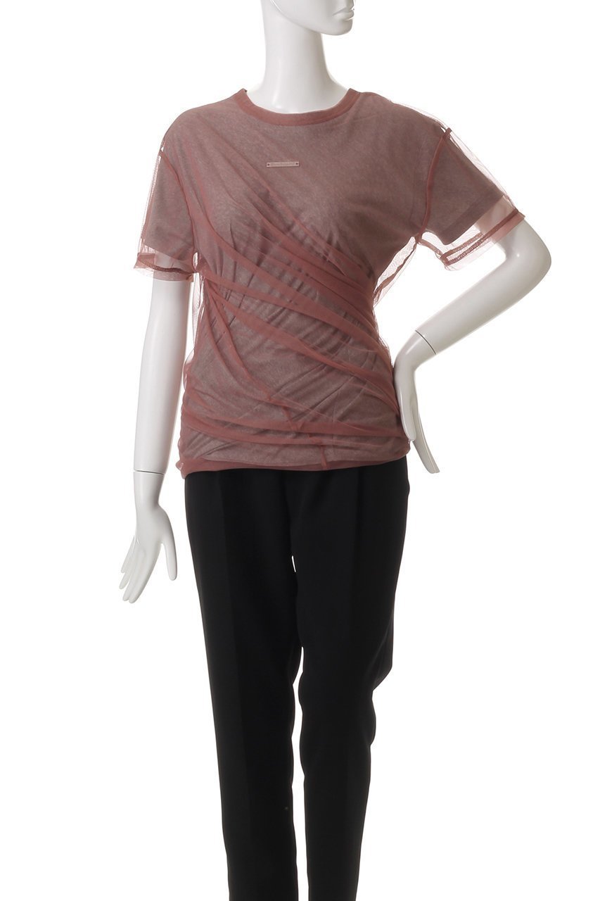 【プランク プロジェクト/PRANK PROJECT】のツイストレイヤードトップ / Twist Layered Top 人気、トレンドファッション・服の通販 founy(ファニー) 　ファッション　Fashion　レディースファッション　Fashion for Women　トップス・カットソー　Cut & Sew Tops　シャツ・ブラウス・オフィスカジュアル　Elegant Blouses & Button-Ups　ロングTシャツ・Tシャツ　Longline T-Shirts & Tees　カットソー・ベーシックTシャツ　Cut-and-Sewn Tops / Stretch Tees & Basics　インナー　Innerwear　カットソー　Cut and Sewn Top　コンパクト　Compact, Small Size　ショート　Short, Short Length　スリーブ　Sleeve, Long Sleeve / Short Sleeve　チュール　Tulip, Tulip Motif　ドレープ　Drape, Draping Fabric　other-2|ID: prp329100004906995 ipo3291000000036740937