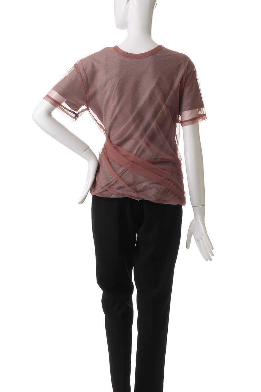 【プランク プロジェクト/PRANK PROJECT】のツイストレイヤードトップ / Twist Layered Top 人気、トレンドファッション・服の通販 founy(ファニー) 　ファッション　Fashion　レディースファッション　Fashion for Women　トップス・カットソー　Cut & Sew Tops　シャツ・ブラウス・オフィスカジュアル　Elegant Blouses & Button-Ups　ロングTシャツ・Tシャツ　Longline T-Shirts & Tees　カットソー・ベーシックTシャツ　Cut-and-Sewn Tops / Stretch Tees & Basics　インナー　Innerwear　カットソー　Cut and Sewn Top　コンパクト　Compact, Small Size　ショート　Short, Short Length　スリーブ　Sleeve, Long Sleeve / Short Sleeve　チュール　Tulip, Tulip Motif　ドレープ　Drape, Draping Fabric　other-4|ID: prp329100004906995 ipo3291000000036740939