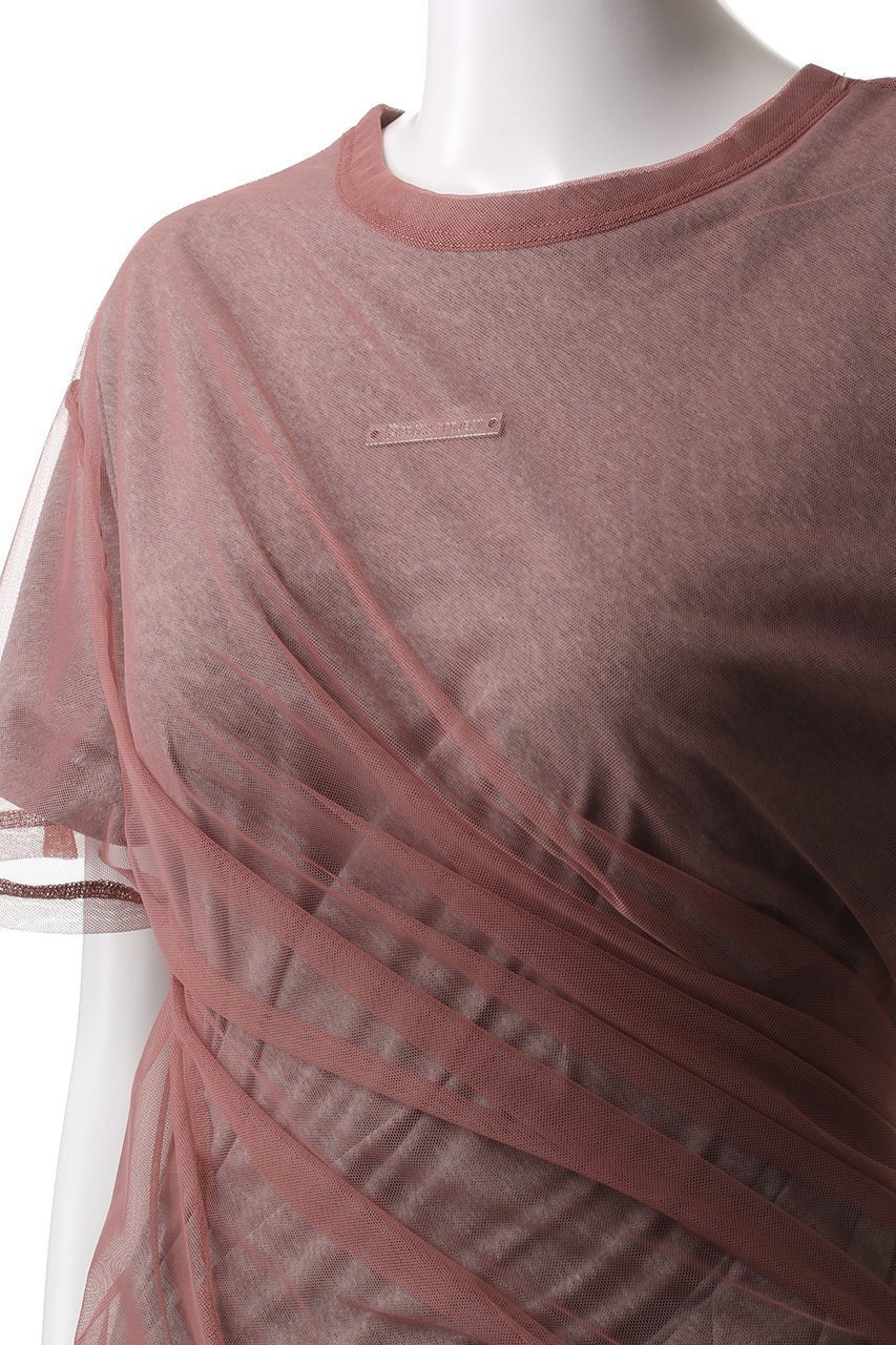 【プランク プロジェクト/PRANK PROJECT】のツイストレイヤードトップ / Twist Layered Top 人気、トレンドファッション・服の通販 founy(ファニー) 　ファッション　Fashion　レディースファッション　Fashion for Women　トップス・カットソー　Cut & Sew Tops　シャツ・ブラウス・オフィスカジュアル　Elegant Blouses & Button-Ups　ロングTシャツ・Tシャツ　Longline T-Shirts & Tees　カットソー・ベーシックTシャツ　Cut-and-Sewn Tops / Stretch Tees & Basics　インナー　Innerwear　カットソー　Cut and Sewn Top　コンパクト　Compact, Small Size　ショート　Short, Short Length　スリーブ　Sleeve, Long Sleeve / Short Sleeve　チュール　Tulip, Tulip Motif　ドレープ　Drape, Draping Fabric　other-5|ID: prp329100004906995 ipo3291000000036740940