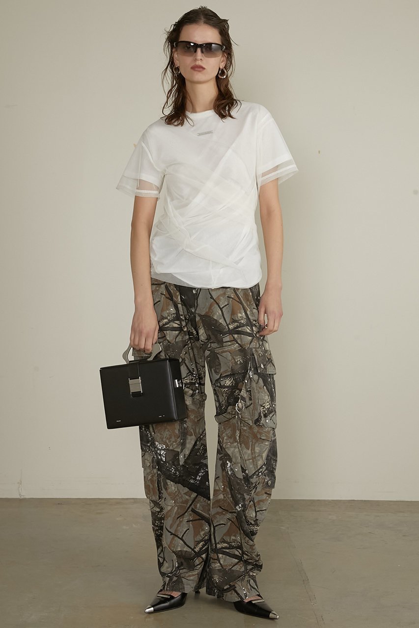 【プランク プロジェクト/PRANK PROJECT】のツイストレイヤードトップ / Twist Layered Top 人気、トレンドファッション・服の通販 founy(ファニー) 　ファッション　Fashion　レディースファッション　Fashion for Women　トップス・カットソー　Cut & Sew Tops　シャツ・ブラウス・オフィスカジュアル　Elegant Blouses & Button-Ups　ロングTシャツ・Tシャツ　Longline T-Shirts & Tees　カットソー・ベーシックTシャツ　Cut-and-Sewn Tops / Stretch Tees & Basics　インナー　Innerwear　カットソー　Cut and Sewn Top　コンパクト　Compact, Small Size　ショート　Short, Short Length　スリーブ　Sleeve, Long Sleeve / Short Sleeve　チュール　Tulip, Tulip Motif　ドレープ　Drape, Draping Fabric　other-8|ID: prp329100004906995 ipo3291000000036740943