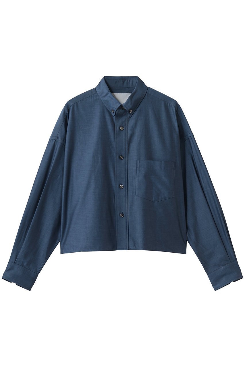 【プルミエ アロンディスモン/1er Arrondissement】の【TICCA】別注ショートボタンダウンシャツ インテリア・キッズ・メンズ・レディースファッション・服の通販 founy(ファニー) 　ファッション　Fashion　レディースファッション　Fashion for Women　トップス・カットソー　Cut & Sew Tops　シャツ・ブラウス・オフィスカジュアル　Elegant Blouses & Button-Ups　ショート　Short, Short Length　スリーブ　Sleeve, Long Sleeve / Short Sleeve　ロング　Long, Long-Length　別注　Limited Edition, Custom Order　新作・新入荷　New Arrivals / New In　ネイビー|ID: prp329100004906998 ipo3291000000036740961