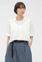【マーガレットハウエル/MARGARET HOWELL】のCOTTON RAMIE POPLIN SHIRT 人気、トレンドファッション・服の通販 founy(ファニー) ファッション Fashion レディースファッション Fashion for Women トップス・カットソー Cut & Sew Tops シャツ・ブラウス・オフィスカジュアル Elegant Blouses & Button-Ups ショート Short, Short Length スリーブ Sleeve, Long Sleeve / Short Sleeve タイプライター Typewriter Fabric, Crisp Cotton ハーフ Half, Half-Length フィット Fit, Slim Fit リラックス Relax, Relaxed Fit 新作・新入荷 New Arrivals / New In thumbnail ホワイト|ID: prp329100004907002 ipo3291000000036740997