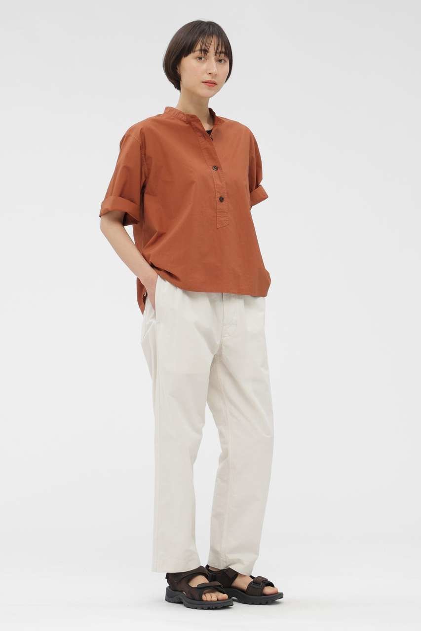 【マーガレットハウエル/MARGARET HOWELL】のCOTTON RAMIE POPLIN SHIRT 人気、トレンドファッション・服の通販 founy(ファニー) 　ファッション　Fashion　レディースファッション　Fashion for Women　トップス・カットソー　Cut & Sew Tops　シャツ・ブラウス・オフィスカジュアル　Elegant Blouses & Button-Ups　ショート　Short, Short Length　スリーブ　Sleeve, Long Sleeve / Short Sleeve　タイプライター　Typewriter Fabric, Crisp Cotton　ハーフ　Half, Half-Length　フィット　Fit, Slim Fit　リラックス　Relax, Relaxed Fit　新作・新入荷　New Arrivals / New In　other-2|ID: prp329100004907002 ipo3291000000036741000