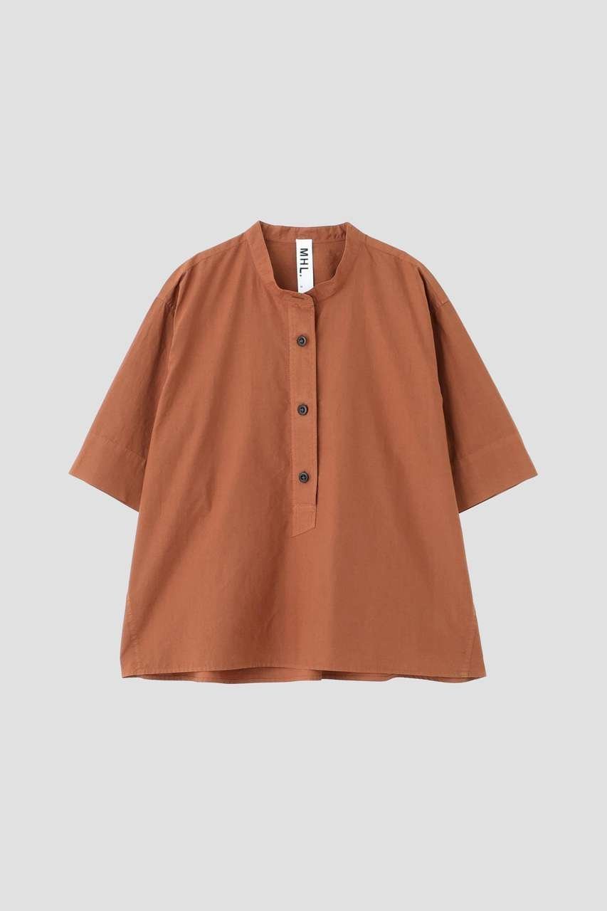 【マーガレットハウエル/MARGARET HOWELL】のCOTTON RAMIE POPLIN SHIRT 人気、トレンドファッション・服の通販 founy(ファニー) 　ファッション　Fashion　レディースファッション　Fashion for Women　トップス・カットソー　Cut & Sew Tops　シャツ・ブラウス・オフィスカジュアル　Elegant Blouses & Button-Ups　ショート　Short, Short Length　スリーブ　Sleeve, Long Sleeve / Short Sleeve　タイプライター　Typewriter Fabric, Crisp Cotton　ハーフ　Half, Half-Length　フィット　Fit, Slim Fit　リラックス　Relax, Relaxed Fit　新作・新入荷　New Arrivals / New In　other-3|ID: prp329100004907002 ipo3291000000036741001