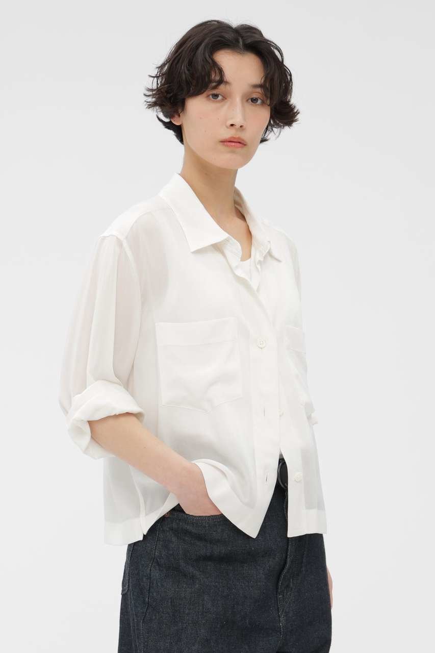 【マーガレットハウエル/MARGARET HOWELL】のCUPRA VOILE PANAMA SHIRT インテリア・キッズ・メンズ・レディースファッション・服の通販 founy(ファニー) 　ファッション　Fashion　レディースファッション　Fashion for Women　トップス・カットソー　Cut & Sew Tops　シャツ・ブラウス・オフィスカジュアル　Elegant Blouses & Button-Ups　スクエア　Square, Square Shape　スリーブ　Sleeve, Long Sleeve / Short Sleeve　マニッシュ　Mannish, Boyish　リネン　Linen, Linen Fabric　ロング　Long, Long-Length　定番　Standard, Basic Item　新作・新入荷　New Arrivals / New In　ホワイト|ID: prp329100004907003 ipo3291000000036741005