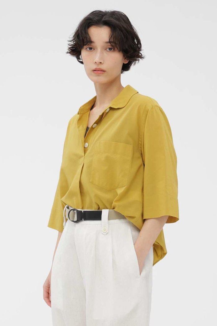 【マーガレットハウエル/MARGARET HOWELL】のHIGH TWISTED COTTON VOILE SHIRT インテリア・キッズ・メンズ・レディースファッション・服の通販 founy(ファニー) https://founy.com/ ファッション Fashion レディースファッション Fashion for Women トップス・カットソー Cut & Sew Tops シャツ・ブラウス・オフィスカジュアル Elegant Blouses & Button-Ups なめらか Smooth, Silky Texture ショート Short, Short Length スリーブ Sleeve, Long Sleeve / Short Sleeve パターン Pattern, Design Print ラウンド Round, Round Neck リラックス Relax, Relaxed Fit |ID: prp329100004907005 ipo3291000000036741016