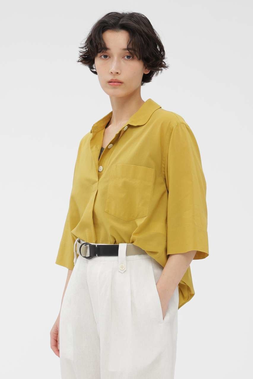 【マーガレットハウエル/MARGARET HOWELL】のHIGH TWISTED COTTON VOILE SHIRT 人気、トレンドファッション・服の通販 founy(ファニー) 　ファッション　Fashion　レディースファッション　Fashion for Women　トップス・カットソー　Cut & Sew Tops　シャツ・ブラウス・オフィスカジュアル　Elegant Blouses & Button-Ups　なめらか　Smooth, Silky Texture　ショート　Short, Short Length　スリーブ　Sleeve, Long Sleeve / Short Sleeve　パターン　Pattern, Design Print　ラウンド　Round, Round Neck　リラックス　Relax, Relaxed Fit　新作・新入荷　New Arrivals / New In　 other-1|ID: prp329100004907005 ipo3291000000036741016