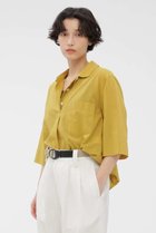 【マーガレットハウエル/MARGARET HOWELL】のHIGH TWISTED COTTON VOILE SHIRT 人気、トレンドファッション・服の通販 founy(ファニー) ファッション Fashion レディースファッション Fashion for Women トップス・カットソー Cut & Sew Tops シャツ・ブラウス・オフィスカジュアル Elegant Blouses & Button-Ups なめらか Smooth, Silky Texture ショート Short, Short Length スリーブ Sleeve, Long Sleeve / Short Sleeve パターン Pattern, Design Print ラウンド Round, Round Neck リラックス Relax, Relaxed Fit 新作・新入荷 New Arrivals / New In thumbnail イエロー|ID: prp329100004907005 ipo3291000000036741017