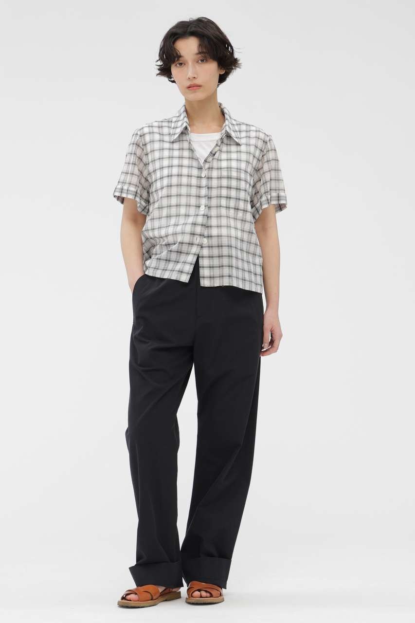 【マーガレットハウエル/MARGARET HOWELL】のSOFT COTTON CHECK SHIRT 人気、トレンドファッション・服の通販 founy(ファニー) 　ファッション　Fashion　レディースファッション　Fashion for Women　トップス・カットソー　Cut & Sew Tops　シャツ・ブラウス・オフィスカジュアル　Elegant Blouses & Button-Ups　クロップド　Cropped, Short Length　ショート　Short, Short Length　スリーブ　Sleeve, Long Sleeve / Short Sleeve　チェック　Check, Plaid, Tartan　ハウンドトゥース　Houndstooth, Dogtooth Check　フィット　Fit, Slim Fit　メンズ　Men's, Menswear　新作・新入荷　New Arrivals / New In　other-2|ID: prp329100004907006 ipo3291000000036741026