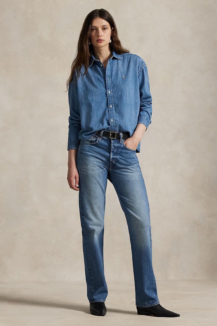 【ラルフローレン/RALPH LAUREN】の【POLO RALPH LAUREN】クロップド ボクシー デニム シャツ 人気、トレンドファッション・服の通販 founy(ファニー) 　ファッション　Fashion　レディースファッション　Fashion for Women　トップス・カットソー　Cut & Sew Tops　シャツ・ブラウス・オフィスカジュアル　Elegant Blouses & Button-Ups　ウォッシュ　Washed Finish　クロップド　Cropped, Short Length　ショルダー　Shoulder, Shoulder Strap　スリーブ　Sleeve, Long Sleeve / Short Sleeve　デニム　Denim, Jeans Material　ドロップ　Drop Shoulder, Dropped Style　バランス　Balance, Style Balance　ロング　Long, Long-Length　ワイド　Wide, Wide Fit　新作・新入荷　New Arrivals / New In　other-2|ID: prp329100004907009 ipo3291000000036741045