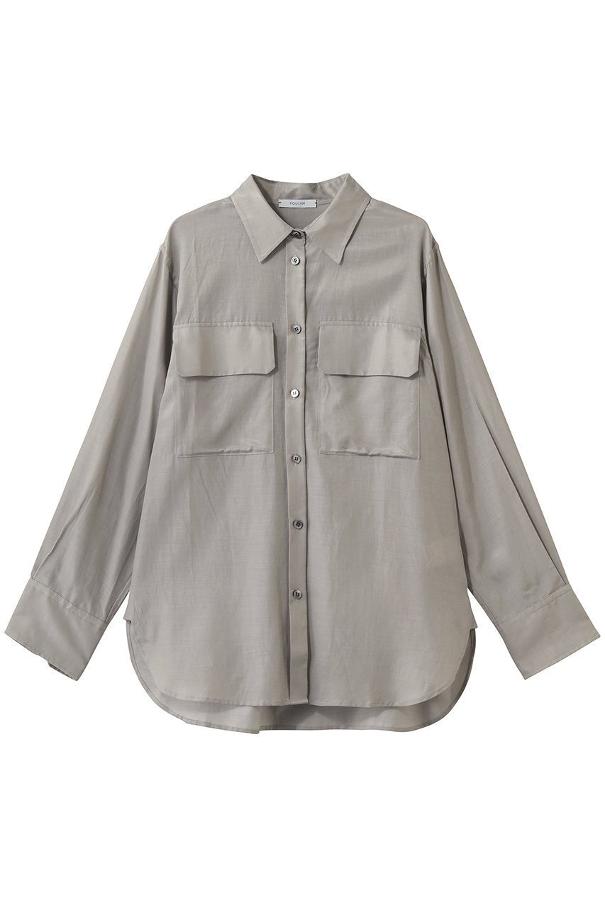 【フォーラム/FOURAM】のCUPRO COTTON SHIRT インテリア・キッズ・メンズ・レディースファッション・服の通販 founy(ファニー) 　ファッション　Fashion　レディースファッション　Fashion for Women　トップス・カットソー　Cut & Sew Tops　シャツ・ブラウス・オフィスカジュアル　Elegant Blouses & Button-Ups　スリーブ　Sleeve, Long Sleeve / Short Sleeve　ドレープ　Drape, Draping Fabric　ポケット　Pocket, Pocket Detail　ロング　Long, Long-Length　夏　Summer　定番　Standard, Basic Item　新作・新入荷　New Arrivals / New In　春　Spring　S/S・春夏　SS, Spring/Summer, Warm Season　BEIGE|ID: prp329100004907013 ipo3291000000036741072