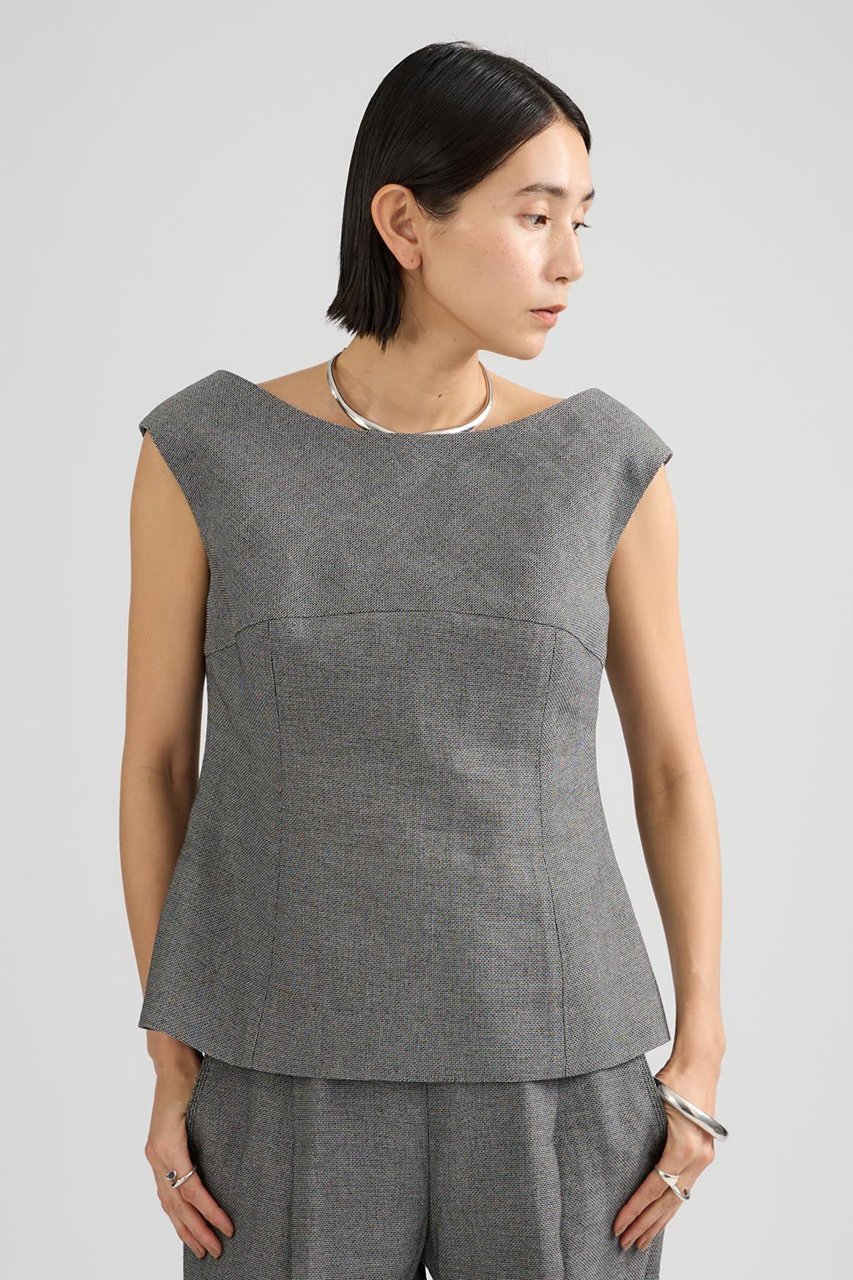 【カオス/Chaos】のサッサーラビスチェ 人気、トレンドファッション・服の通販 founy(ファニー) 　ファッション　Fashion　レディースファッション　Fashion for Women　トップス・カットソー　Cut & Sew Tops　キャミソール&ノースリーブ　Camisoles & Sleeveless Tops　シャツ・ブラウス・オフィスカジュアル　Elegant Blouses & Button-Ups　ビスチェ　Bustiers & Corset Tops / Layered Bustier Style　コンパクト　Compact, Small Size　吸水　Absorbent, Quick-Dry　抗菌　Antibacterial, Bacteria-Resistant　セットアップ　Set-Up, Coordinated Outfit　ノースリーブ　Sleeveless, No-Sleeve　メッシュ　Mesh, Net Fabric　おすすめ　Recommended / Our Picks　エレガント 上品　Elegant　新作・新入荷　New Arrivals / New In　other-2|ID: prp329100004907017 ipo3291000000036741136