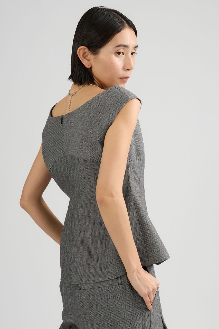 【カオス/Chaos】のサッサーラビスチェ 人気、トレンドファッション・服の通販 founy(ファニー) 　ファッション　Fashion　レディースファッション　Fashion for Women　トップス・カットソー　Cut & Sew Tops　キャミソール&ノースリーブ　Camisoles & Sleeveless Tops　シャツ・ブラウス・オフィスカジュアル　Elegant Blouses & Button-Ups　ビスチェ　Bustiers & Corset Tops / Layered Bustier Style　コンパクト　Compact, Small Size　吸水　Absorbent, Quick-Dry　抗菌　Antibacterial, Bacteria-Resistant　セットアップ　Set-Up, Coordinated Outfit　ノースリーブ　Sleeveless, No-Sleeve　メッシュ　Mesh, Net Fabric　おすすめ　Recommended / Our Picks　エレガント 上品　Elegant　新作・新入荷　New Arrivals / New In　other-3|ID: prp329100004907017 ipo3291000000036741137