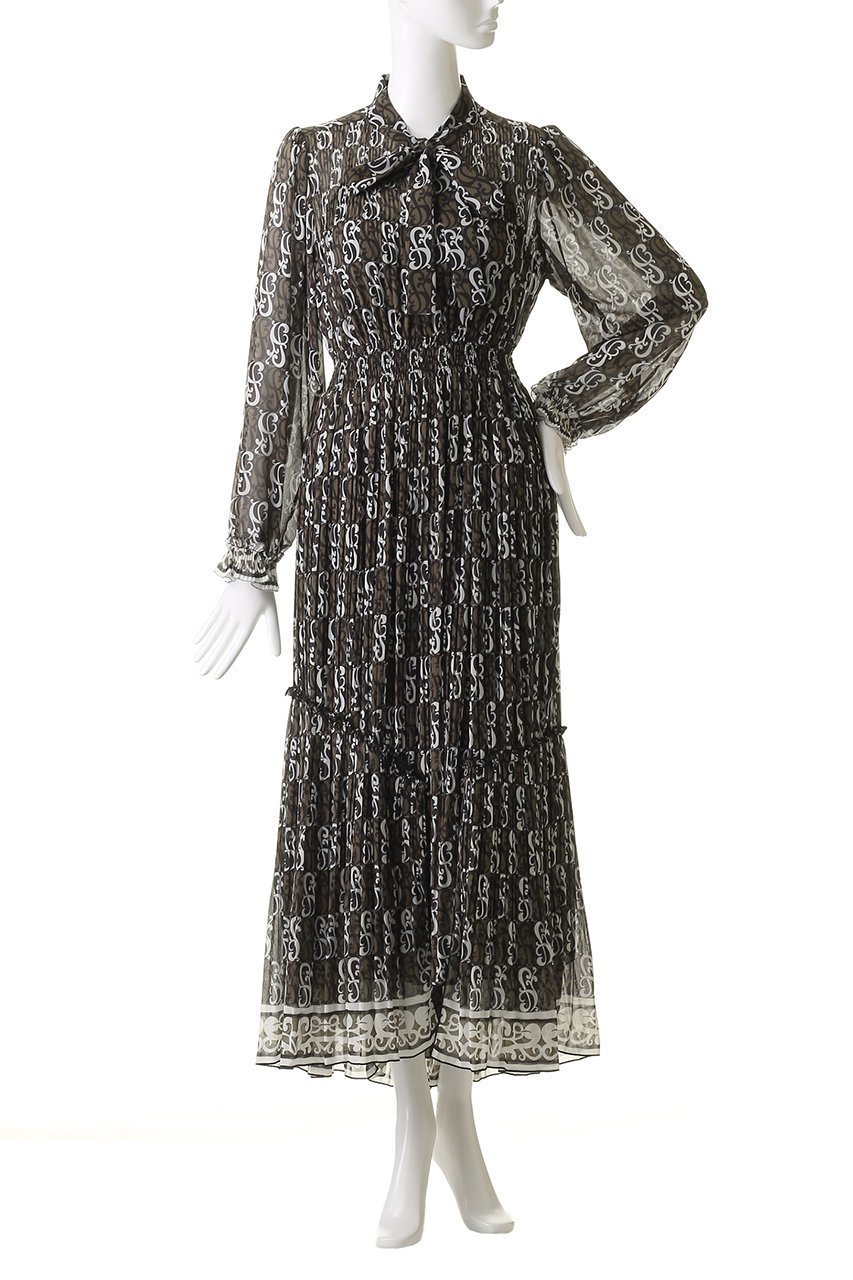 【コルコバード/CORCOVADO】のボウタイリボンシフォンドレス 人気、トレンドファッション・服の通販 founy(ファニー) 　ファッション　Fashion　レディースファッション　Fashion for Women　ワンピース　Dresses　フォーマル・パーティードレス・結婚式用ドレス　Elegant & Casual Dresses　チュニック　Tunic Tops & Dresses　シフォン　Chiffon, Lightweight Fabric　チュニック　Tunic, Long Top　ドレス　Dress, One-Piece　パーティ　Party, Party Style　フェミニン　Feminine, Girly　プリント　Print, Printed Pattern　リボン　Ribbon, Bow　ロング　Long, Long-Length　other-2|ID: prp329100004907032 ipo3291000000036741371