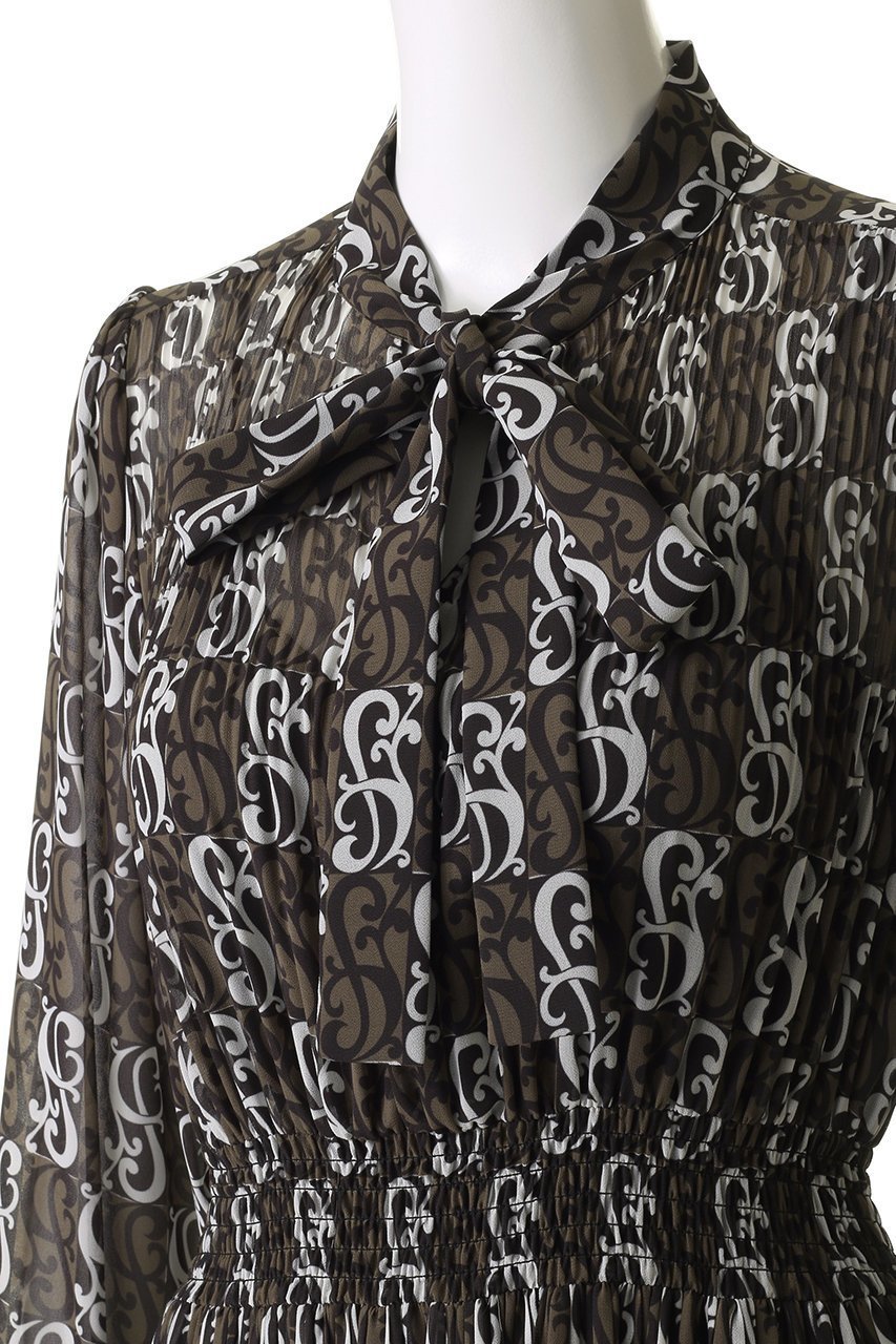 【コルコバード/CORCOVADO】のボウタイリボンシフォンドレス 人気、トレンドファッション・服の通販 founy(ファニー) 　ファッション　Fashion　レディースファッション　Fashion for Women　ワンピース　Dresses　フォーマル・パーティードレス・結婚式用ドレス　Elegant & Casual Dresses　チュニック　Tunic Tops & Dresses　シフォン　Chiffon, Lightweight Fabric　チュニック　Tunic, Long Top　ドレス　Dress, One-Piece　パーティ　Party, Party Style　フェミニン　Feminine, Girly　プリント　Print, Printed Pattern　リボン　Ribbon, Bow　ロング　Long, Long-Length　other-5|ID: prp329100004907032 ipo3291000000036741374