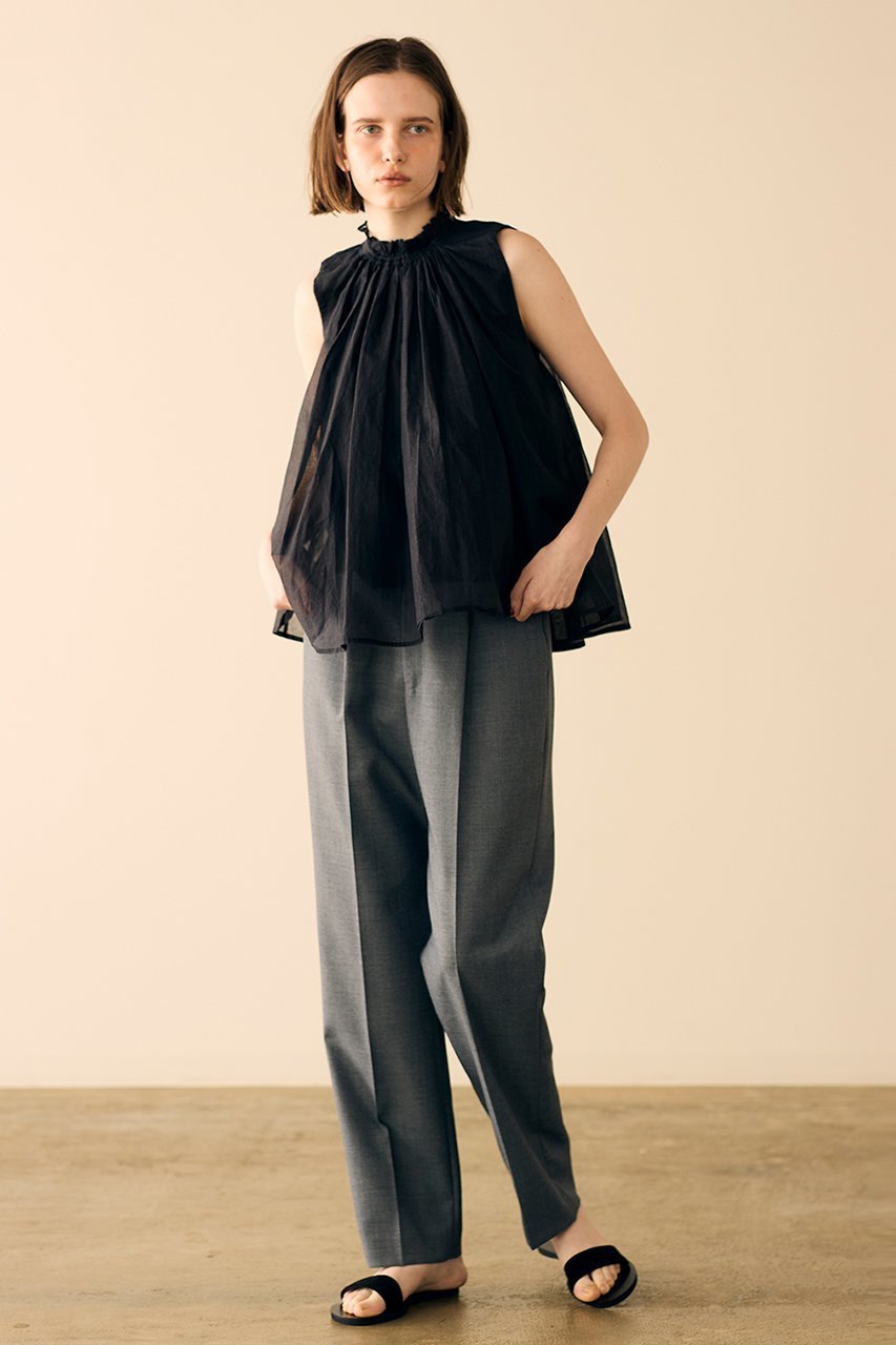 【マリリンムーン/MARILYN MOON】の前後2wayシアースターチドコットンギャザーブラウス 人気、トレンドファッション・服の通販 founy(ファニー) 　ファッション　Fashion　レディースファッション　Fashion for Women　トップス・カットソー　Cut & Sew Tops　キャミソール&ノースリーブ　Camisoles & Sleeveless Tops　シャツ・ブラウス・オフィスカジュアル　Elegant Blouses & Button-Ups　インド　Indian Textile　ギャザー　Gathered, Ruffled　シアー　Sheer, See-Through　シャーリング　Shirring, Ruched　ノースリーブ　Sleeveless, No-Sleeve　フリル　Frill, Ruffle　フレア　Flare, Flared　モダン　Modern, Contemporary　リゾート　Resort, Vacation Style　リュクス　Luxury, Elegant, High-End, Chic　other-6|ID: prp329100004907034 ipo3291000000036741392