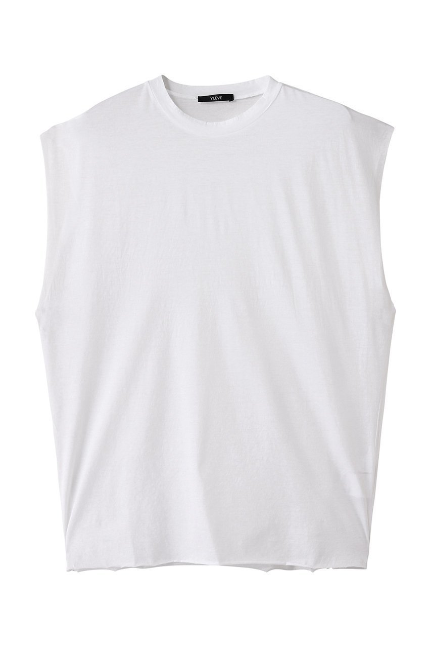 【イレーヴ/YLEVE】のCOTTON シアー ジャージー ノースリーブ プルオーバー インテリア・キッズ・メンズ・レディースファッション・服の通販 founy(ファニー) 　ファッション　Fashion　レディースファッション　Fashion for Women　トップス・カットソー　Cut & Sew Tops　キャミソール&ノースリーブ　Camisoles & Sleeveless Tops　シャツ・ブラウス・オフィスカジュアル　Elegant Blouses & Button-Ups　ロングTシャツ・Tシャツ　Longline T-Shirts & Tees　カジュアルプルオーバー・ニットトップス　Pullovers & Knit Tops / Casual Pullovers　カットソー・ベーシックTシャツ　Cut-and-Sewn Tops / Stretch Tees & Basics　インド　Indian Textile　インナー　Innerwear　シアー　Sheer, See-Through　ショート　Short, Short Length　シルケット　Silket, Silky Cotton　シンプル　Simple, Minimal　スリーブ　Sleeve, Long Sleeve / Short Sleeve　トレンド　Trend, Trending Now　ノースリーブ　Sleeveless, No-Sleeve　ホワイト|ID: prp329100004907059 ipo3291000000036741852