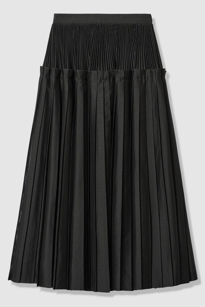 【アルアバイル/allureville】の【LOULOU WILLOUGHBY】カールマイヤープリーツスカート インテリア・キッズ・メンズ・レディースファッション・服の通販 founy(ファニー) 　ファッション　Fashion　レディースファッション　Fashion for Women　スカート　Skirts　プリーツスカート / 上品フェミニンスタイル　Pleated Skirts　ロングスカート　Long Skirts / Maxi & Midi Skirts　シンプル　Simple, Minimal　ティアード　Tiered, Tiered Style　プリーツ　Pleats, Pleated　ロング　Long, Long-Length　別注　Limited Edition, Custom Order　ブラック|ID: prp329100004907112 ipo3291000000036742647