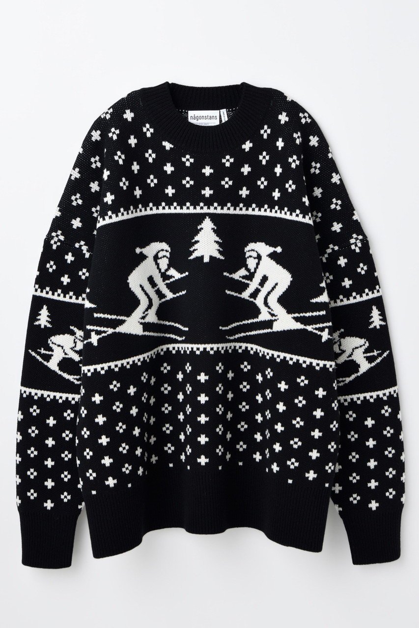 【ナゴンスタンス/nagonstans】のsanta claus pullover インテリア・キッズ・メンズ・レディースファッション・服の通販 founy(ファニー) 　ファッション　Fashion　レディースファッション　Fashion for Women　トップス・カットソー　Cut & Sew Tops　シャツ・ブラウス・オフィスカジュアル　Elegant Blouses & Button-Ups　ロングTシャツ・Tシャツ　Longline T-Shirts & Tees　カジュアルプルオーバー・ニットトップス　Pullovers & Knit Tops / Casual Pullovers　カットソー・ベーシックTシャツ　Cut-and-Sewn Tops / Stretch Tees & Basics　クリスマス X'mas　Christmas / X'mas　コレクション　Collection, Seasonal Line　スリーブ　Sleeve, Long Sleeve / Short Sleeve　ホリデーシーズン　Holiday Season　ロング　Long, Long-Length　Black|ID: prp329100004907117 ipo3291000000036742720