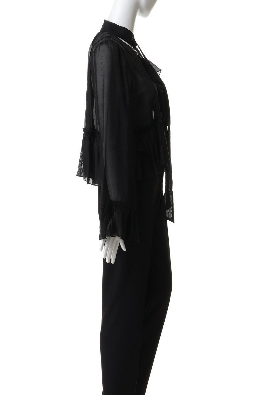 【プランク プロジェクト/PRANK PROJECT】のラッフルボウタイブラウス 人気、トレンドファッション・服の通販 founy(ファニー) 　ファッション　Fashion　レディースファッション　Fashion for Women　トップス・カットソー　Cut & Sew Tops　シャツ・ブラウス・オフィスカジュアル　Elegant Blouses & Button-Ups　おすすめ　Recommended / Our Picks　カーディガン　Cardigan, Knitwear　シアー　Sheer, See-Through　スリーブ　Sleeve, Long Sleeve / Short Sleeve　ダウン　Down, Puffer　ハーフ　Half, Half-Length　リラックス　Relax, Relaxed Fit　ロング　Long, Long-Length　今季　This Season, Current Season　定番　Standard, Basic Item　A/W・秋冬　Autumn/Winter　other-3|ID: prp329100004907124 ipo3291000000036742787