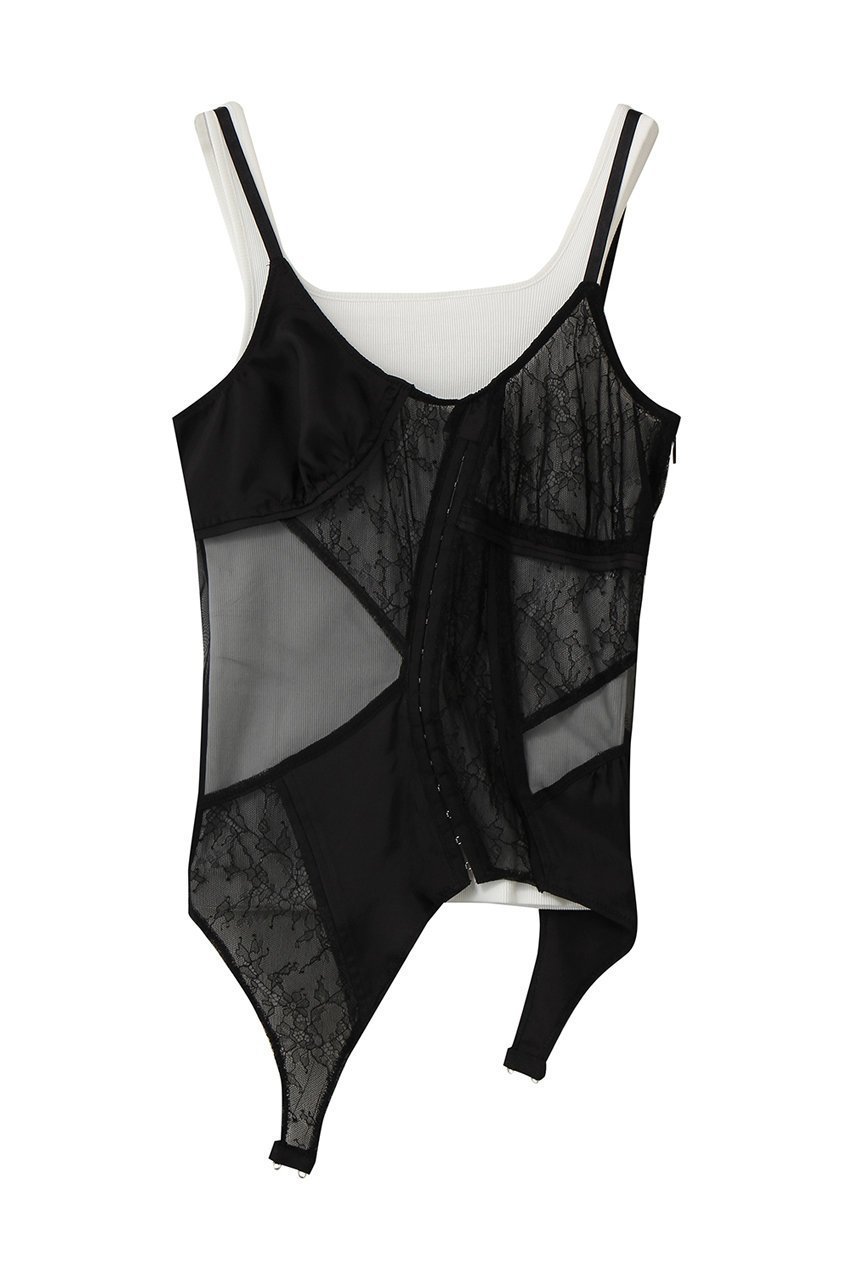 【プランク プロジェクト/PRANK PROJECT】のランジェリーコラージュトップ 人気、トレンドファッション・服の通販 founy(ファニー) 　ファッション　Fashion　レディースファッション　Fashion for Women　下着・ランジェリー　Lingerie & Intimates　その他ランジェリー・インナーアイテム　Other Lingerie / Intimates　トップス・カットソー　Cut & Sew Tops　インナー　Innerwear　サテン　Satin, Glossy Fabric　ジャケット　Jacket, Outerwear　スリーブ　Sleeve, Long Sleeve / Short Sleeve　タンク　Tank Top, Sleeveless Top　チュール　Tulip, Tulip Motif　テレコ　Ribbed, Rib Stitch　ボトム　Bottoms, Lower Wear　マニッシュ　Mannish, Boyish　ランジェリー　Lingerie, Intimate Wear　レース　Lace, Lace Fabric　ロング　Long, Long-Length　 other-1|ID: prp329100004907134 ipo3291000000036742883