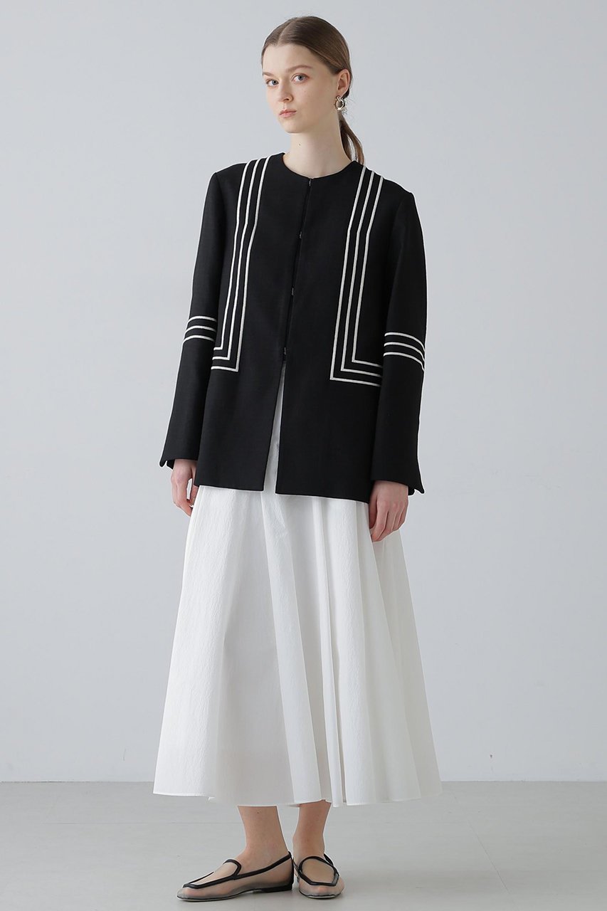 【アドーア/ADORE】のボールドラインエンブロイダリージャケット 人気、トレンドファッション・服の通販 founy(ファニー) 　ファッション　Fashion　レディースファッション　Fashion for Women　アウター　Coat / Outerwear Collection　レディースジャケット・軽アウター　Jackets　ジャケット　Jacket, Outerwear　フロント　Front, Front Design　ランダム　Random, Irregular　other-3|ID: prp329100004907147 ipo3291000000036742985