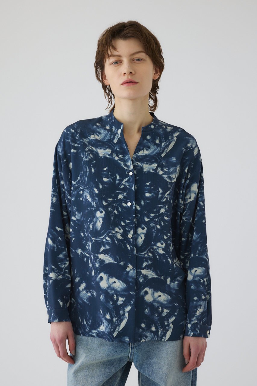 【リムアーク/RIM.ARK】のAir turbulence painting blouse/ブラウス 人気、トレンドファッション・服の通販 founy(ファニー) 　ファッション　Fashion　レディースファッション　Fashion for Women　トップス・カットソー　Cut & Sew Tops　シャツ・ブラウス・オフィスカジュアル　Elegant Blouses & Button-Ups　おすすめ　Recommended / Our Picks　ジャケット　Jacket, Outerwear　スリーブ　Sleeve, Long Sleeve / Short Sleeve　セットアップ　Set-Up, Coordinated Outfit　ドレス　Dress, One-Piece　プリント　Print, Printed Pattern　ロング　Long, Long-Length　other-5|ID: prp329100004907153 ipo3291000000036743040