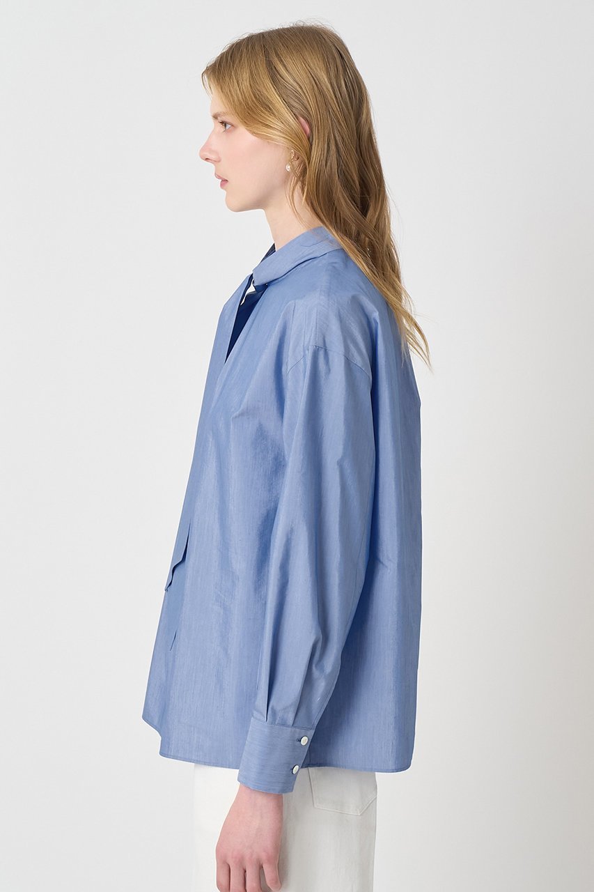 【アナイ/ANAYI】のブロードワイドリボンタイ ブラウス 人気、トレンドファッション・服の通販 founy(ファニー) 　ファッション　Fashion　レディースファッション　Fashion for Women　トップス・カットソー　Cut & Sew Tops　シャツ・ブラウス・オフィスカジュアル　Elegant Blouses & Button-Ups　なめらか　Smooth, Silky Texture　シャンブレー　Chambray, Denim-Like Fabric　ショルダー　Shoulder, Shoulder Strap　スリーブ　Sleeve, Long Sleeve / Short Sleeve　ダウン　Down, Puffer　ドロップ　Drop Shoulder, Dropped Style　ブロード　Broadcloth, Fine Cotton　ロング　Long, Long-Length　other-7|ID: prp329100004907161 ipo3291000000036743109