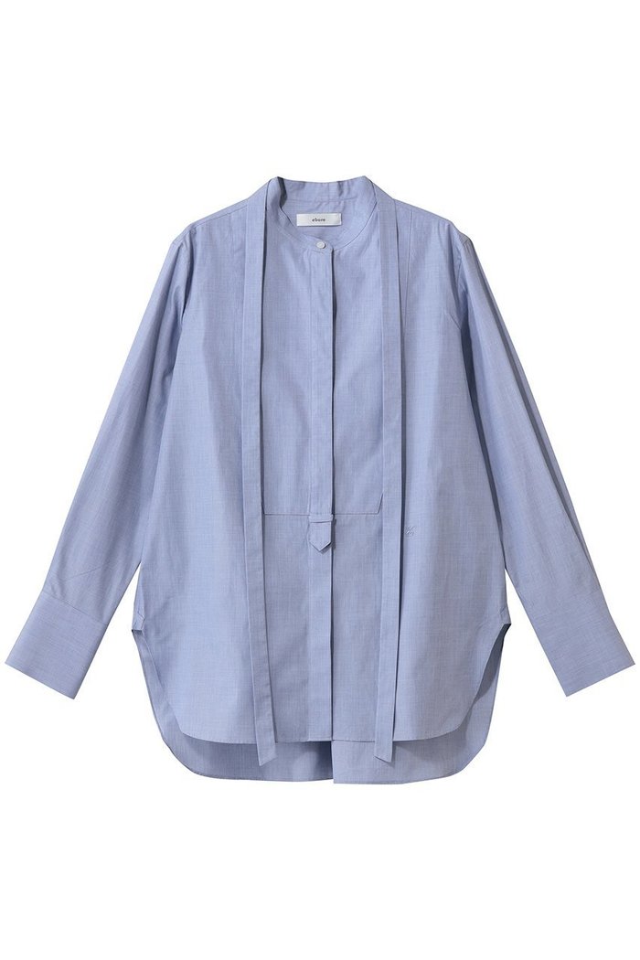 【エブール/ebure】のエッセンシャルコットン バンドカラーシャツ インテリア・キッズ・メンズ・レディースファッション・服の通販 founy(ファニー) https://founy.com/ ファッション Fashion レディースファッション Fashion for Women トップス・カットソー Cut & Sew Tops シャツ・ブラウス・オフィスカジュアル Elegant Blouses & Button-Ups スリーブ Sleeve, Long Sleeve / Short Sleeve トレンド Trend, Trending Now ロング Long, Long-Length エレガント 上品 Elegant |ID: prp329100004907175 ipo3291000000036743294
