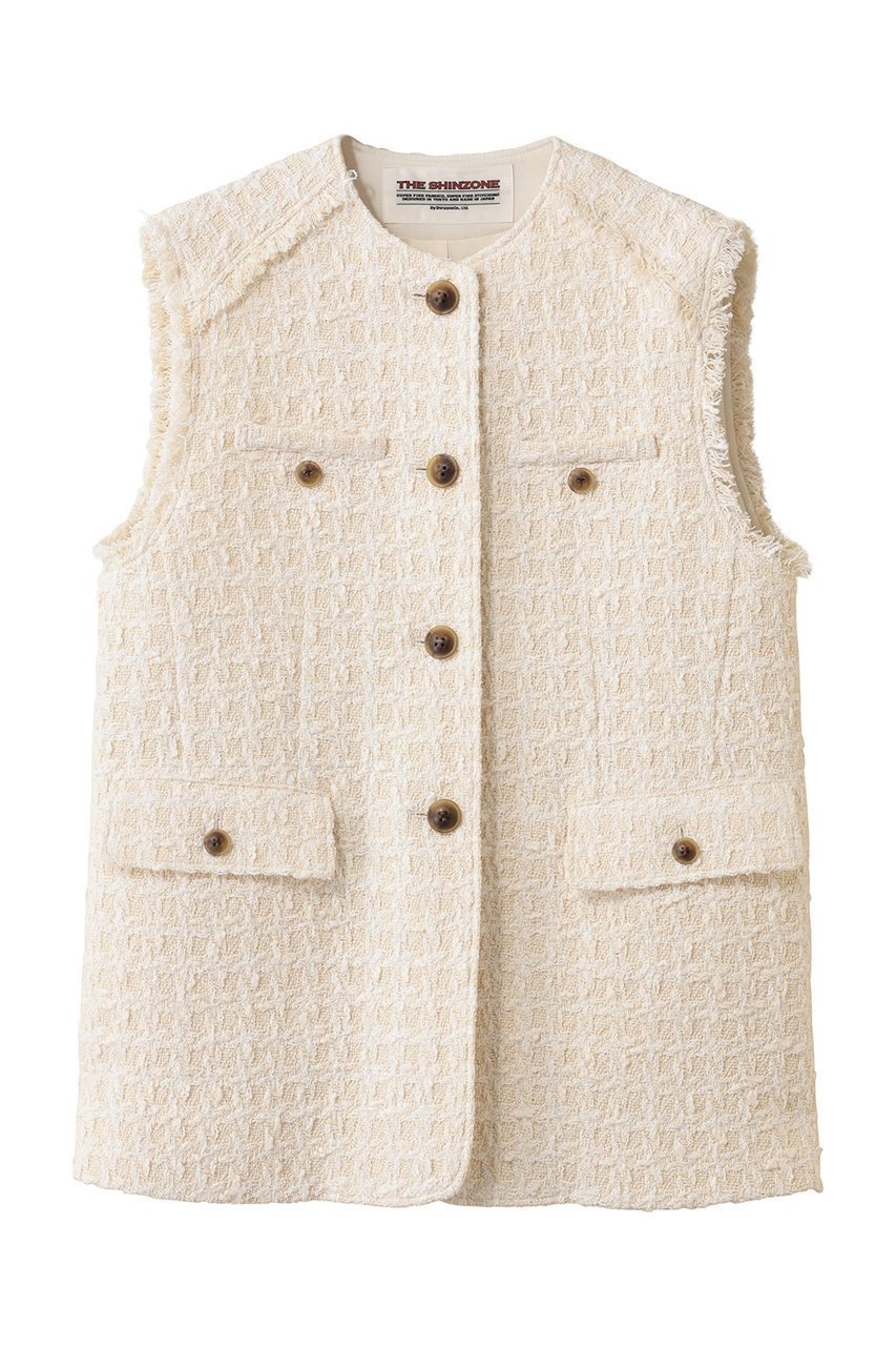 【シンゾーン/Shinzone】のツイードジレ 人気、トレンドファッション・服の通販 founy(ファニー) 　ファッション　Fashion　レディースファッション　Fashion for Women　アウター　Coat / Outerwear Collection　レディースジャケット・軽アウター　Jackets　ジャケット　Jacket, Outerwear　ツイード　Twill, Twill Weave　ベスト　Vest, Waistcoat　ポケット　Pocket, Pocket Detail　エレガント 上品　Elegant　切替　Switching, Contrast Panel　 other-1|ID: prp329100004907178 ipo3291000000036743334