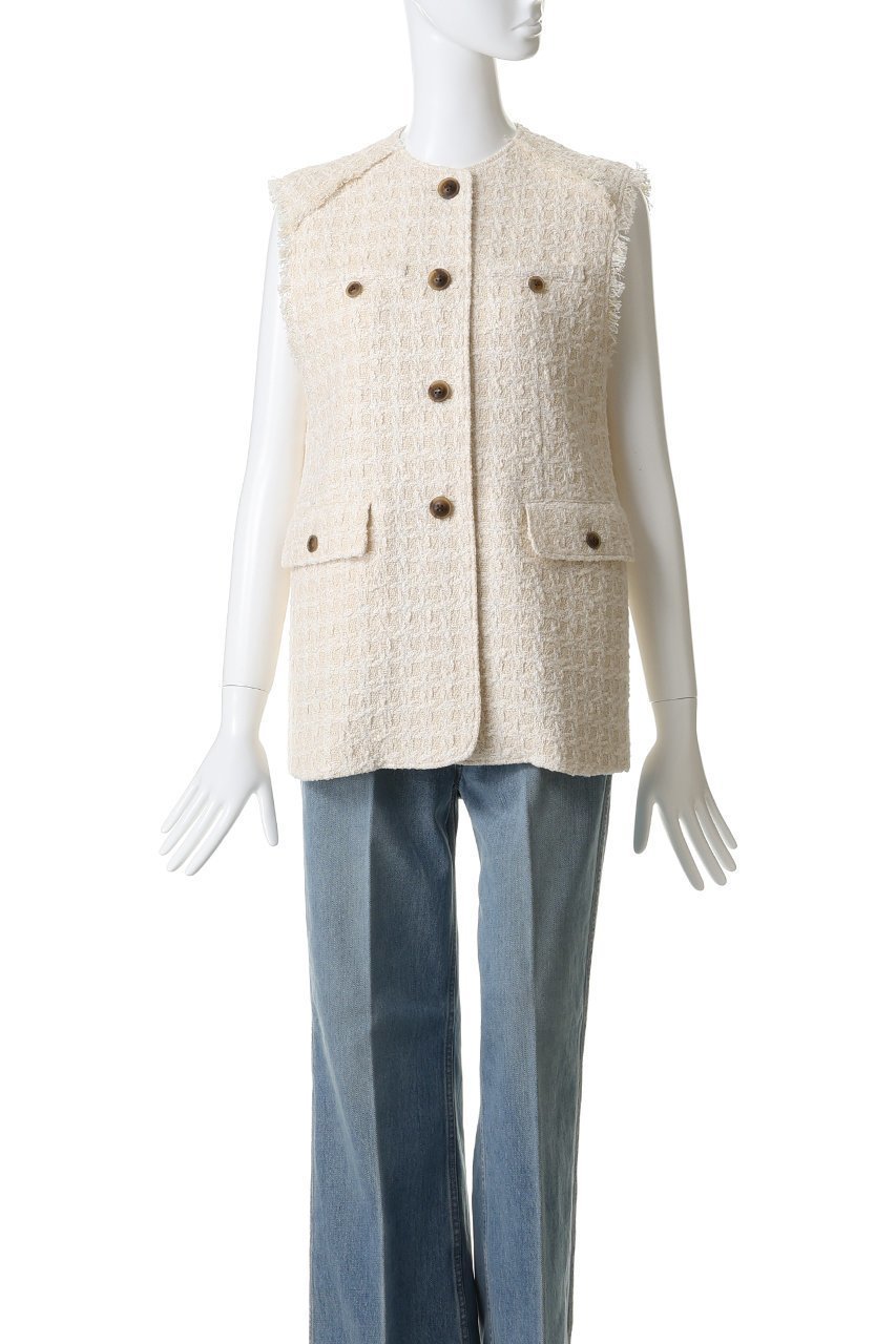 【シンゾーン/Shinzone】のツイードジレ 人気、トレンドファッション・服の通販 founy(ファニー) 　ファッション　Fashion　レディースファッション　Fashion for Women　アウター　Coat / Outerwear Collection　レディースジャケット・軽アウター　Jackets　ジャケット　Jacket, Outerwear　ツイード　Twill, Twill Weave　ベスト　Vest, Waistcoat　ポケット　Pocket, Pocket Detail　エレガント 上品　Elegant　切替　Switching, Contrast Panel　other-2|ID: prp329100004907178 ipo3291000000036743336