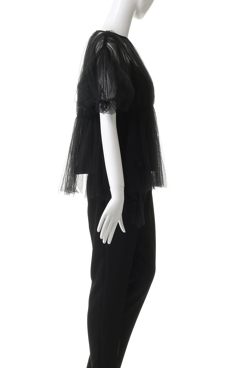 【チカ キサダ/CHIKA KISADA】のエアリー チュール ブラウス 人気、トレンドファッション・服の通販 founy(ファニー) 　ファッション　Fashion　レディースファッション　Fashion for Women　トップス・カットソー　Cut & Sew Tops　シャツ・ブラウス・オフィスカジュアル　Elegant Blouses & Button-Ups　エアリー　Airy Texture　ショート　Short, Short Length　スリーブ　Sleeve, Long Sleeve / Short Sleeve　チュール　Tulip, Tulip Motif　モダン　Modern, Contemporary　other-3|ID: prp329100004907191 ipo3291000000036743589