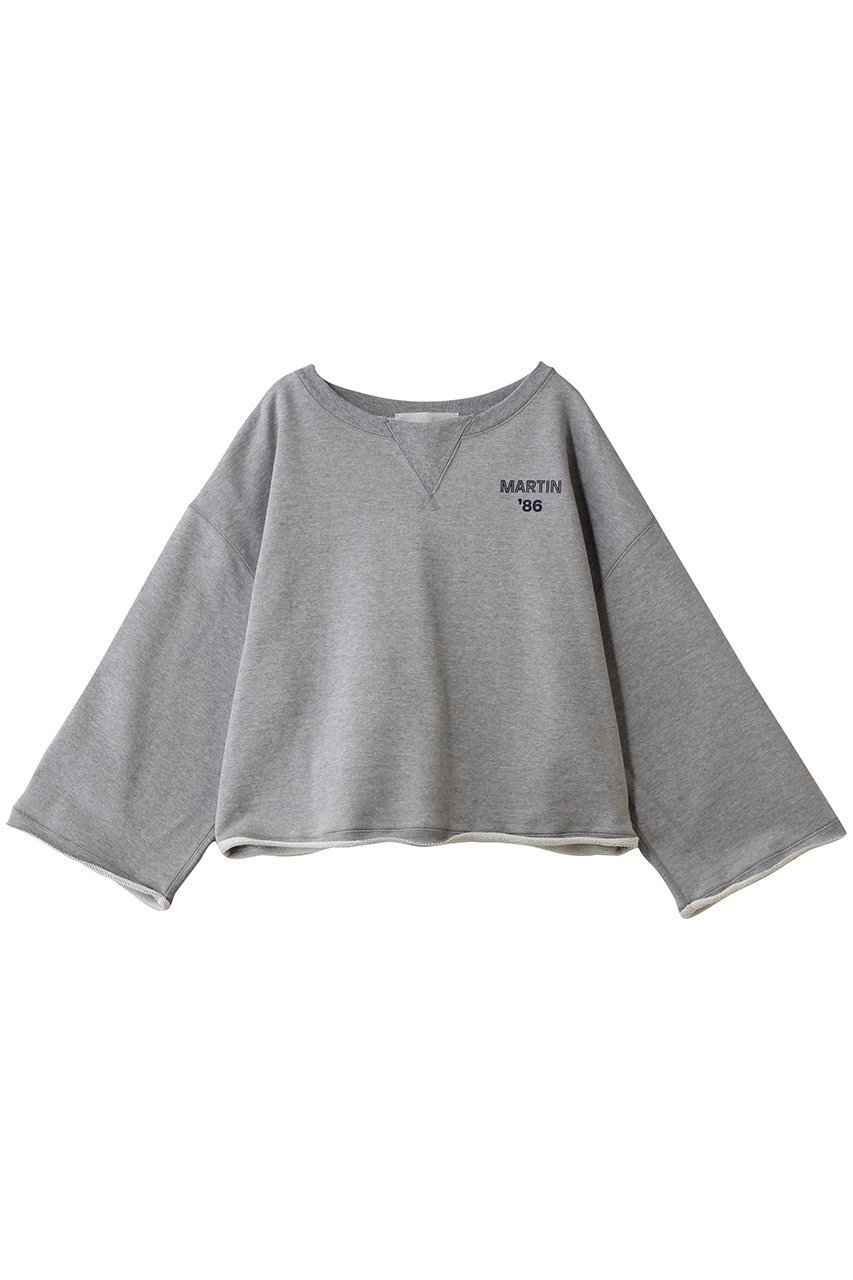 【プルミエ アロンディスモン/1er Arrondissement】の【IRONING】ロゴスウェットショートプルオーバー インテリア・キッズ・メンズ・レディースファッション・服の通販 founy(ファニー) 　ファッション　Fashion　レディースファッション　Fashion for Women　トップス・カットソー　Cut & Sew Tops　シャツ・ブラウス・オフィスカジュアル　Elegant Blouses & Button-Ups　レディースパーカー・カジュアルフーディー　Casual Hoodies & Sweatshirts　ロングTシャツ・Tシャツ　Longline T-Shirts & Tees　カジュアルプルオーバー・ニットトップス　Pullovers & Knit Tops / Casual Pullovers　スウェット・クルーネックトップス　Sweatshirts & Crewnecks / Relaxed Fit Sweat Tops　カットソー・ベーシックTシャツ　Cut-and-Sewn Tops / Stretch Tees & Basics　おすすめ　Recommended / Our Picks　ショート　Short, Short Length　バランス　Balance, Style Balance　グレー|ID: prp329100004907194 ipo3291000000036743609