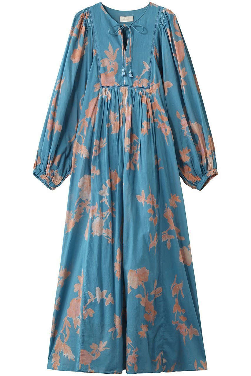 【ヌキテパ/NE QUITTEZ PAS】のCotton Voile Rose Print Hand Smocking ドレス インテリア・キッズ・メンズ・レディースファッション・服の通販 founy(ファニー) 　ファッション　Fashion　レディースファッション　Fashion for Women　ワンピース　Dresses　フォーマル・パーティードレス・結婚式用ドレス　Elegant & Casual Dresses　チュニック　Tunic Tops & Dresses　チュニック　Tunic, Long Top　ドレス　Dress, One-Piece　プリント　Print, Printed Pattern　ロング　Long, Long-Length　ローズ　Rose, Rose Motif　夏　Summer　ライトブルー|ID: prp329100004907217 ipo3291000000036743925