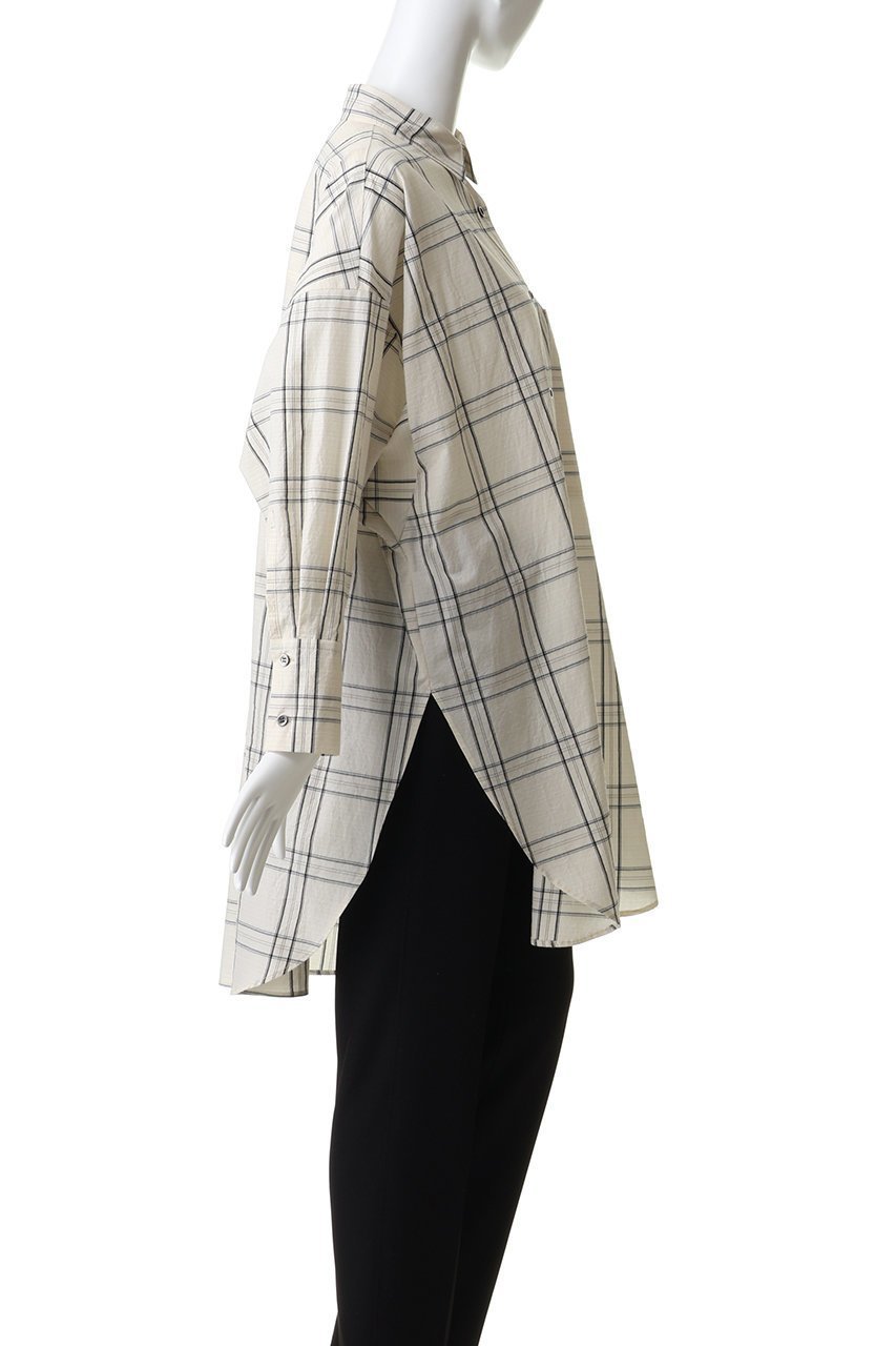 【サクラ/SACRA】のハイカウントコットンプレイドシャツ 人気、トレンドファッション・服の通販 founy(ファニー) 　ファッション　Fashion　レディースファッション　Fashion for Women　トップス・カットソー　Cut & Sew Tops　シャツ・ブラウス・オフィスカジュアル　Elegant Blouses & Button-Ups　イタリア　Italy　スリーブ　Sleeve, Long Sleeve / Short Sleeve　ロング　Long, Long-Length　ワイド　Wide, Wide Fit　ワッシャー　Washer, Crinkled Finish　other-3|ID: prp329100004907225 ipo3291000000036744037