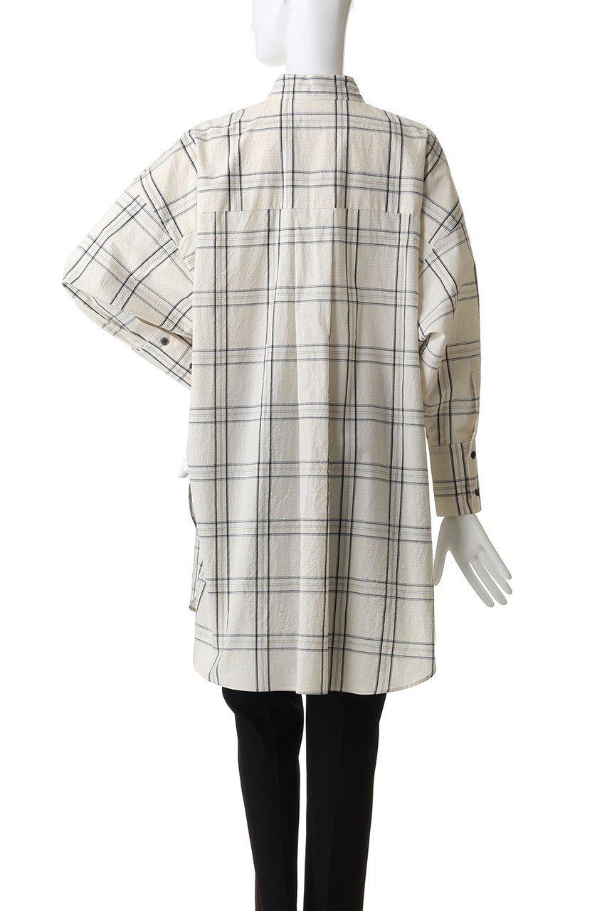 【サクラ/SACRA】のハイカウントコットンプレイドシャツ 人気、トレンドファッション・服の通販 founy(ファニー) 　ファッション　Fashion　レディースファッション　Fashion for Women　トップス・カットソー　Cut & Sew Tops　シャツ・ブラウス・オフィスカジュアル　Elegant Blouses & Button-Ups　イタリア　Italy　スリーブ　Sleeve, Long Sleeve / Short Sleeve　ロング　Long, Long-Length　ワイド　Wide, Wide Fit　ワッシャー　Washer, Crinkled Finish　other-4|ID: prp329100004907225 ipo3291000000036744038