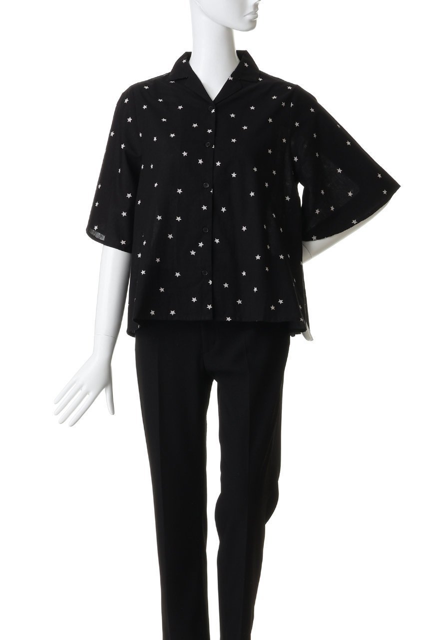 【クチュールドアダム/COUTURE D'ADAM】のスターダストオープンカラーシャツ 人気、トレンドファッション・服の通販 founy(ファニー) 　ファッション　Fashion　レディースファッション　Fashion for Women　トップス・カットソー　Cut & Sew Tops　シャツ・ブラウス・オフィスカジュアル　Elegant Blouses & Button-Ups　インド　Indian Textile　インナー　Innerwear　ショート　Short, Short Length　ジャケット　Jacket, Outerwear　スリーブ　Sleeve, Long Sleeve / Short Sleeve　バランス　Balance, Style Balance　リラックス　Relax, Relaxed Fit　other-2|ID: prp329100004907228 ipo3291000000036744078