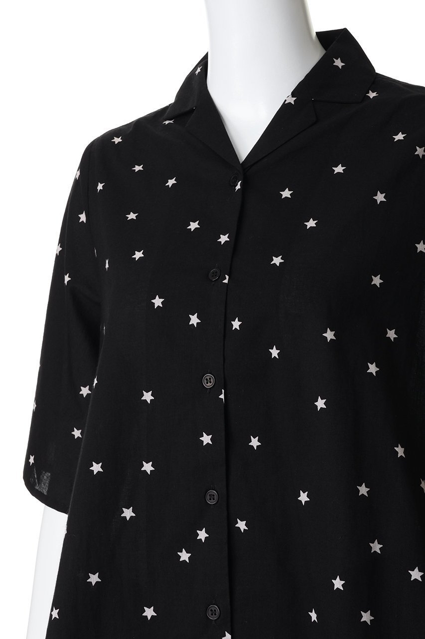 【クチュールドアダム/COUTURE D'ADAM】のスターダストオープンカラーシャツ 人気、トレンドファッション・服の通販 founy(ファニー) 　ファッション　Fashion　レディースファッション　Fashion for Women　トップス・カットソー　Cut & Sew Tops　シャツ・ブラウス・オフィスカジュアル　Elegant Blouses & Button-Ups　インド　Indian Textile　インナー　Innerwear　ショート　Short, Short Length　ジャケット　Jacket, Outerwear　スリーブ　Sleeve, Long Sleeve / Short Sleeve　バランス　Balance, Style Balance　リラックス　Relax, Relaxed Fit　other-5|ID: prp329100004907228 ipo3291000000036744081