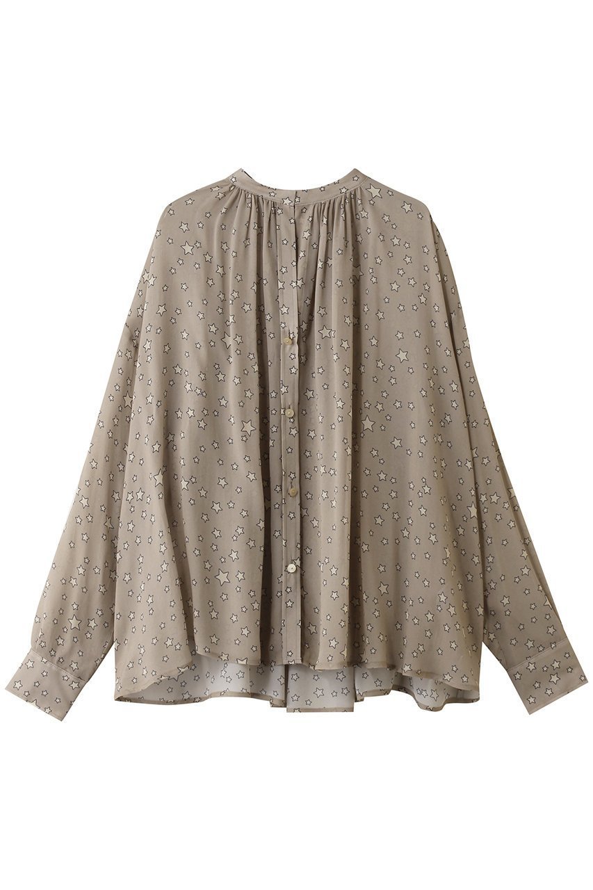 【クチュールドアダム/COUTURE D'ADAM】のスターダストプリントブラウス 人気、トレンドファッション・服の通販 founy(ファニー) 　ファッション　Fashion　レディースファッション　Fashion for Women　トップス・カットソー　Cut & Sew Tops　シャツ・ブラウス・オフィスカジュアル　Elegant Blouses & Button-Ups　スリーブ　Sleeve, Long Sleeve / Short Sleeve　ドレープ　Drape, Draping Fabric　プリント　Print, Printed Pattern　リラックス　Relax, Relaxed Fit　ロング　Long, Long-Length　ワイド　Wide, Wide Fit　ワーク　Workwear, Utility Style　 other-1|ID: prp329100004907230 ipo3291000000036744089