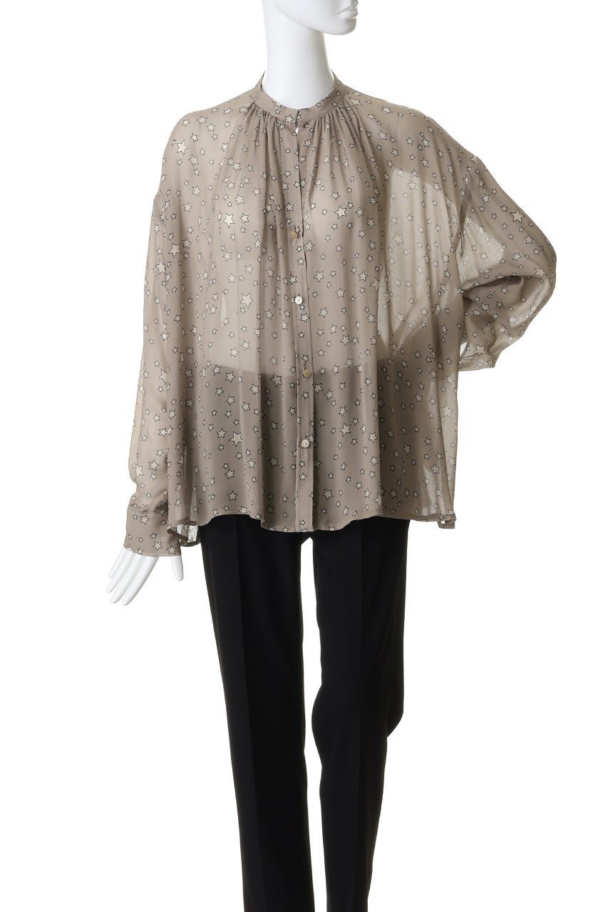 【クチュールドアダム/COUTURE D'ADAM】のスターダストプリントブラウス 人気、トレンドファッション・服の通販 founy(ファニー) 　ファッション　Fashion　レディースファッション　Fashion for Women　トップス・カットソー　Cut & Sew Tops　シャツ・ブラウス・オフィスカジュアル　Elegant Blouses & Button-Ups　スリーブ　Sleeve, Long Sleeve / Short Sleeve　ドレープ　Drape, Draping Fabric　プリント　Print, Printed Pattern　リラックス　Relax, Relaxed Fit　ロング　Long, Long-Length　ワイド　Wide, Wide Fit　ワーク　Workwear, Utility Style　other-2|ID: prp329100004907230 ipo3291000000036744091