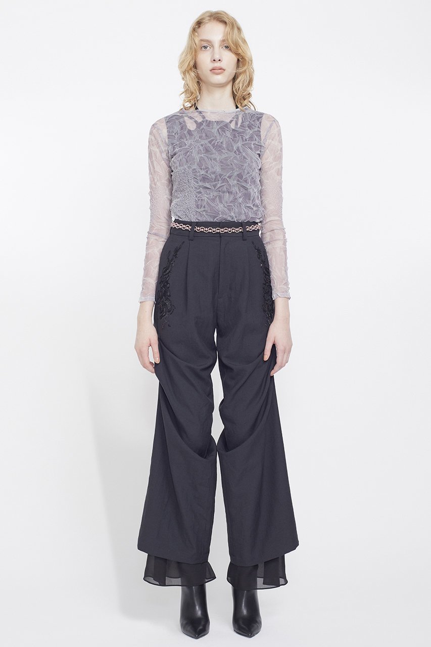 【ミューラル/MURRAL】のCrumpled トップス 人気、トレンドファッション・服の通販 founy(ファニー) 　ファッション　Fashion　レディースファッション　Fashion for Women　トップス・カットソー　Cut & Sew Tops　シャツ・ブラウス・オフィスカジュアル　Elegant Blouses & Button-Ups　スリーブ　Sleeve, Long Sleeve / Short Sleeve　プリント　Print, Printed Pattern　プリーツ　Pleats, Pleated　ランダム　Random, Irregular　リラックス　Relax, Relaxed Fit　ロング　Long, Long-Length　other-7|ID: prp329100004907232 ipo3291000000036744132