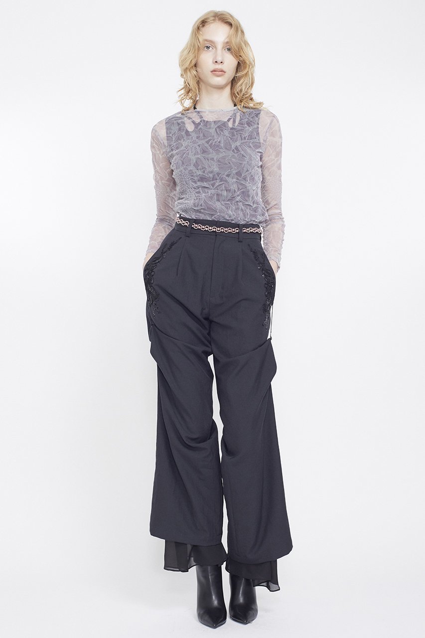 【ミューラル/MURRAL】のCrumpled トップス 人気、トレンドファッション・服の通販 founy(ファニー) 　ファッション　Fashion　レディースファッション　Fashion for Women　トップス・カットソー　Cut & Sew Tops　シャツ・ブラウス・オフィスカジュアル　Elegant Blouses & Button-Ups　スリーブ　Sleeve, Long Sleeve / Short Sleeve　プリント　Print, Printed Pattern　プリーツ　Pleats, Pleated　ランダム　Random, Irregular　リラックス　Relax, Relaxed Fit　ロング　Long, Long-Length　other-8|ID: prp329100004907232 ipo3291000000036744133