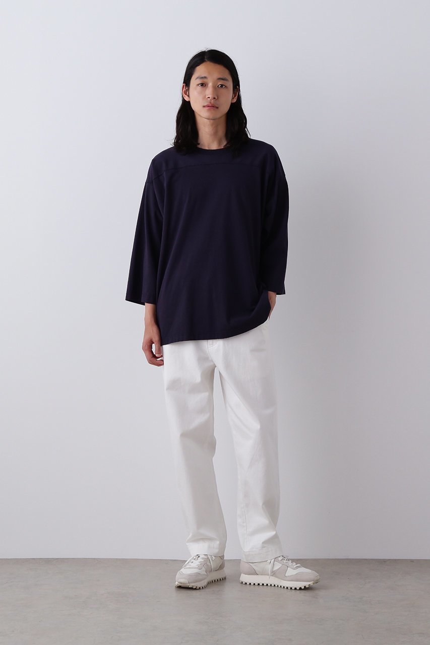 【イレーヴ/YLEVE】の【UNISEX】【Y】ORGANIC COTTON JERSEY フットボール Tシャツ 人気、トレンドファッション・服の通販 founy(ファニー) 　ファッション　Fashion　レディースファッション　Fashion for Women　トップス・カットソー　Cut & Sew Tops　シャツ・ブラウス・オフィスカジュアル　Elegant Blouses & Button-Ups　ロングTシャツ・Tシャツ　Longline T-Shirts & Tees　カットソー・ベーシックTシャツ　Cut-and-Sewn Tops / Stretch Tees & Basics　ユニセックス　Unisex, Genderless　ウォッシュ　Washed Finish　スリーブ　Sleeve, Long Sleeve / Short Sleeve　ロング　Long, Long-Length　今季　This Season, Current Season　定番　Standard, Basic Item　other-8|ID: prp329100004907247 ipo3291000000036744288