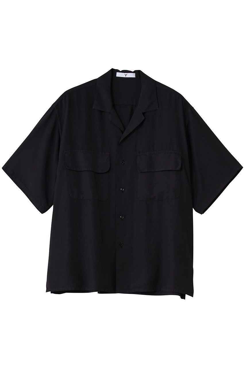 【イレーヴ/YLEVE】の【UNISEX】【Y】TENCEL POPLIN オープン カラー シャツ インテリア・キッズ・メンズ・レディースファッション・服の通販 founy(ファニー) 　ファッション　Fashion　レディースファッション　Fashion for Women　トップス・カットソー　Cut & Sew Tops　シャツ・ブラウス・オフィスカジュアル　Elegant Blouses & Button-Ups　ユニセックス　Unisex, Genderless　ショート　Short, Short Length　スラックス　Slacks, Dress Pants　スリット　Slit, Slit Detail　スリーブ　Sleeve, Long Sleeve / Short Sleeve　センター　Center, Center Line　デニム　Denim, Jeans Material　ドレープ　Drape, Draping Fabric　ネイビー|ID: prp329100004907248 ipo3291000000036744291