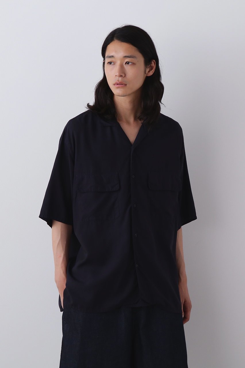 【イレーヴ/YLEVE】の【UNISEX】【Y】TENCEL POPLIN オープン カラー シャツ 人気、トレンドファッション・服の通販 founy(ファニー) 　ファッション　Fashion　レディースファッション　Fashion for Women　トップス・カットソー　Cut & Sew Tops　シャツ・ブラウス・オフィスカジュアル　Elegant Blouses & Button-Ups　ユニセックス　Unisex, Genderless　ショート　Short, Short Length　スラックス　Slacks, Dress Pants　スリット　Slit, Slit Detail　スリーブ　Sleeve, Long Sleeve / Short Sleeve　センター　Center, Center Line　デニム　Denim, Jeans Material　ドレープ　Drape, Draping Fabric　other-8|ID: prp329100004907248 ipo3291000000036744298