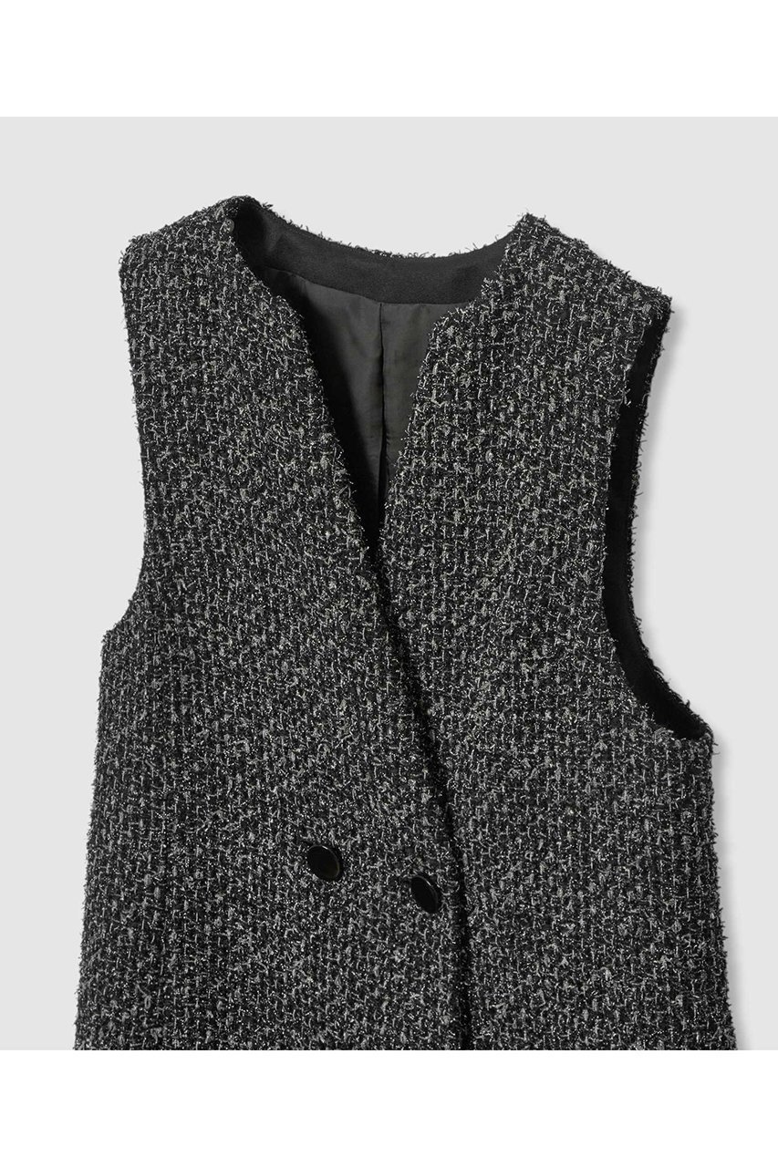 【アナイ/ANAYI】のラメファンシーツイードジレ ワンピース 人気、トレンドファッション・服の通販 founy(ファニー) 　ファッション　Fashion　レディースファッション　Fashion for Women　アウター　Coat / Outerwear Collection　ワンピース　Dresses　チュニック　Tunic Tops & Dresses　おすすめ　Recommended / Our Picks　セットアップ　Set-Up, Coordinated Outfit　チュニック　Tunic, Long Top　ツイード　Twill, Twill Weave　ミニスカート　Mini Skirt, Short Skirt　メランジ　Melange, Mixed Yarn　モノトーン　Monotone, Black and White　other-3|ID: prp329100004907251 ipo3291000000036744418