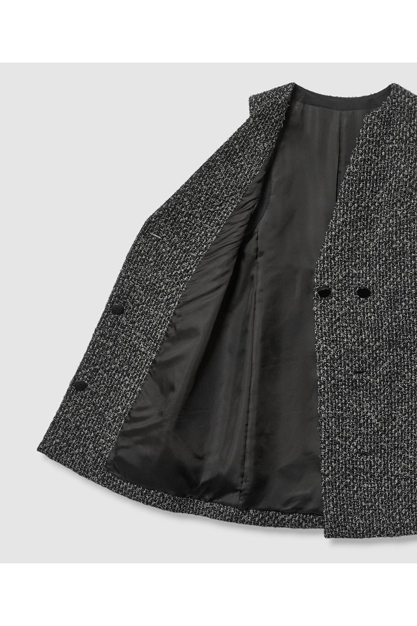 【アナイ/ANAYI】のラメファンシーツイードジレ ワンピース 人気、トレンドファッション・服の通販 founy(ファニー) 　ファッション　Fashion　レディースファッション　Fashion for Women　アウター　Coat / Outerwear Collection　ワンピース　Dresses　チュニック　Tunic Tops & Dresses　おすすめ　Recommended / Our Picks　セットアップ　Set-Up, Coordinated Outfit　チュニック　Tunic, Long Top　ツイード　Twill, Twill Weave　ミニスカート　Mini Skirt, Short Skirt　メランジ　Melange, Mixed Yarn　モノトーン　Monotone, Black and White　other-6|ID: prp329100004907251 ipo3291000000036744421