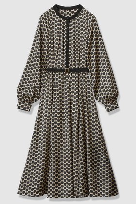 【アナイ/ANAYI】のメーレプリントラグランバイカラー ワンピース 人気、トレンドファッション・服の通販 founy(ファニー) ファッション Fashion レディースファッション Fashion for Women ワンピース Dresses チュニック Tunic Tops & Dresses イタリア Italy エレガント 上品 Elegant カフス Cuff Design キャミソール Camisole, Spaghetti Strap Top サテン Satin, Glossy Fabric スタンド Stand Collar, Upright Stand チュニック Tunic, Long Top ドット Polka Dot, Dot Pattern フレア Flare, Flared プリント Print, Printed Pattern ペチコート Petticoat, Underskirt モダン Modern, Contemporary モチーフ Motif, Design Theme モノトーン Monotone, Black and White ロング Long, Long-Length |ID:prp329100004907252