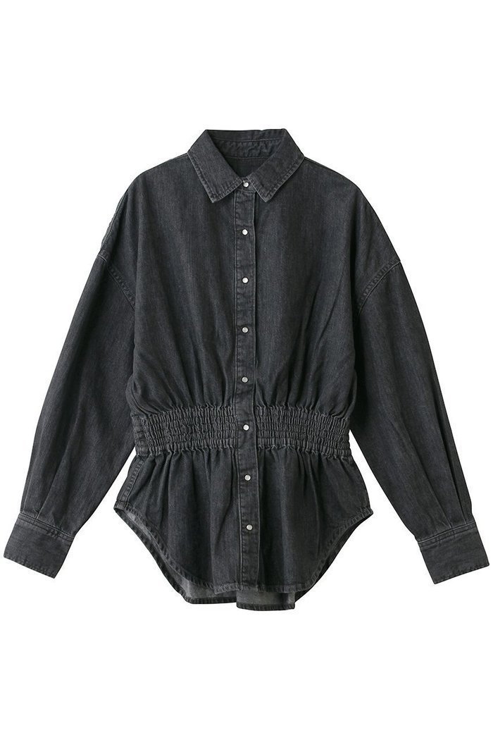 【サードマガジン/THIRD MAGAZINE】のウエストシャーリングデニムシャツ インテリア・キッズ・メンズ・レディースファッション・服の通販 founy(ファニー) https://founy.com/ ファッション Fashion レディースファッション Fashion for Women トップス・カットソー Cut & Sew Tops シャツ・ブラウス・オフィスカジュアル Elegant Blouses & Button-Ups おすすめ Recommended / Our Picks シャーリング Shirring, Ruched スリーブ Sleeve, Long Sleeve / Short Sleeve デニム Denim, Jeans Material ペプラム Peplum, Flared Hem ロング Long, Long-Length 新作・新入荷 New Arrivals / New In |ID: prp329100004907263 ipo3291000000036744721